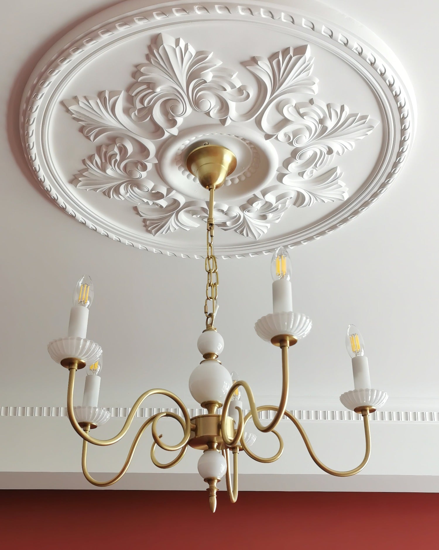 Carlita Chandelier Gold Curved Candle Arms - Letslighting