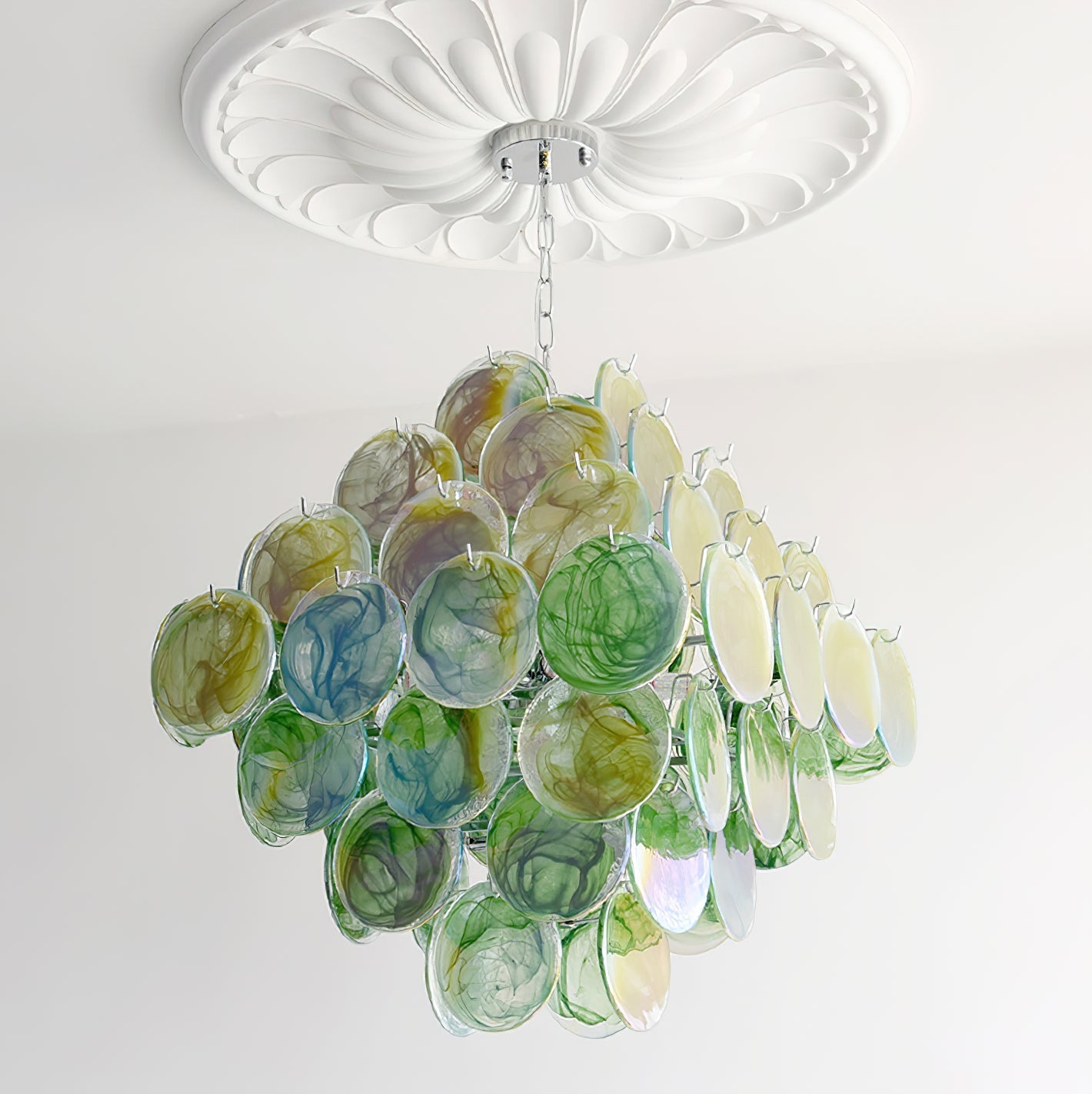 Carmosa Chandelier with Glass Disc Cascade - Letslighting