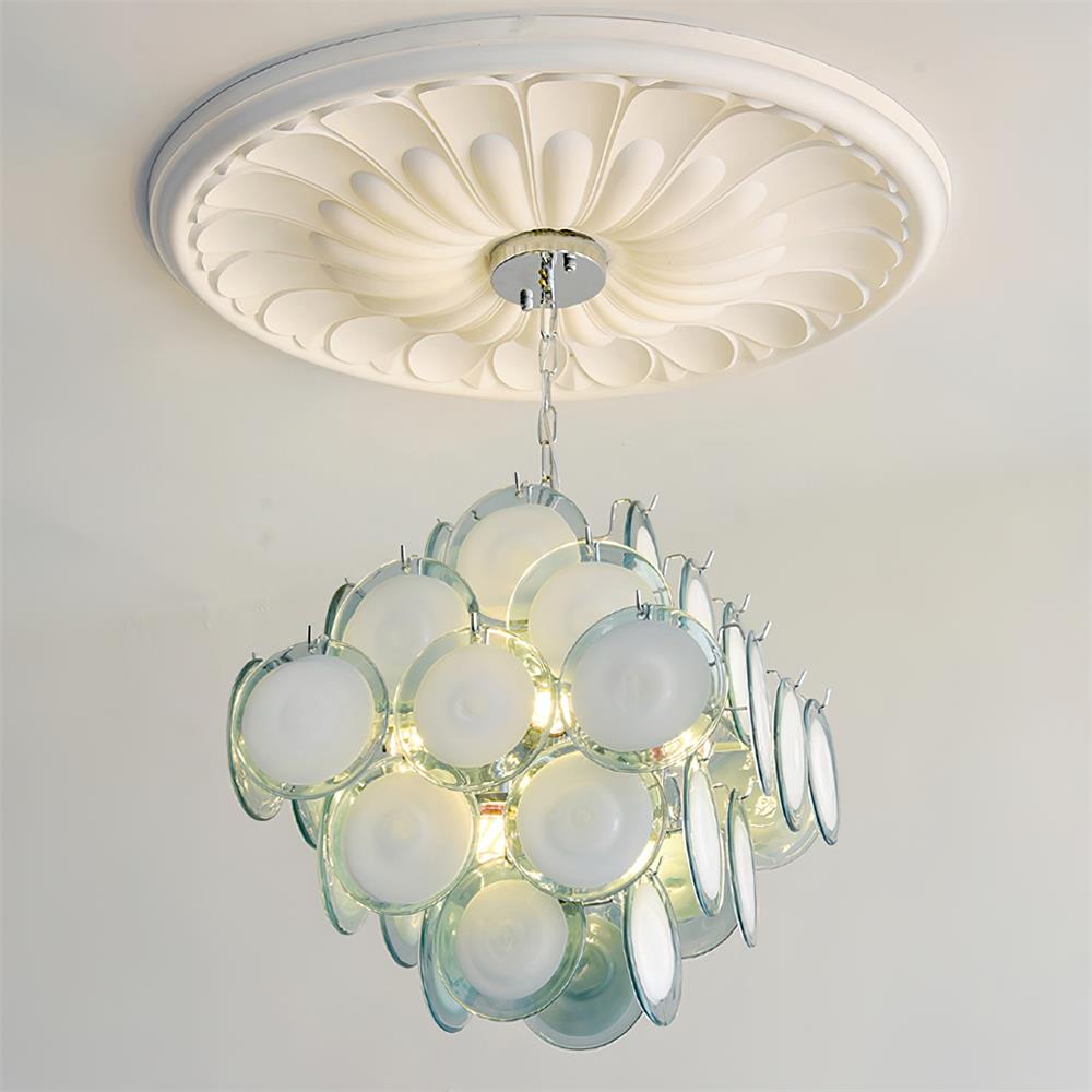 Carmosa Chandelier with Glass Disc Cascade - Letslighting