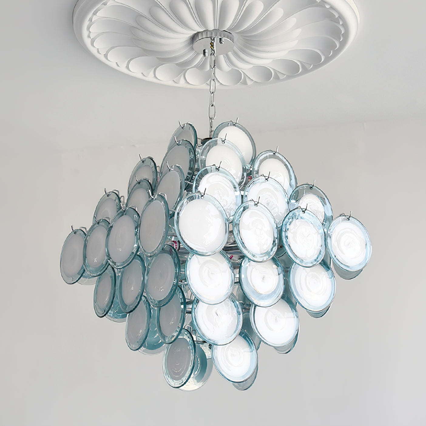 Carmosa Chandelier with Glass Disc Cascade - Letslighting