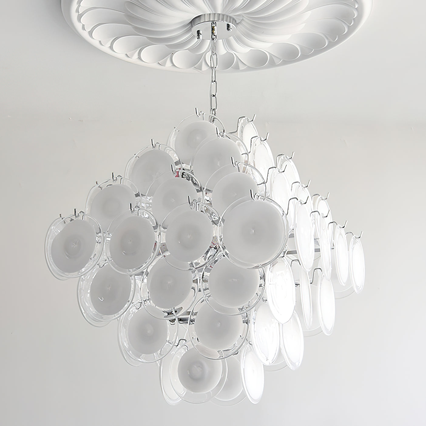 Carmosa Chandelier with Glass Disc Cascade - Letslighting