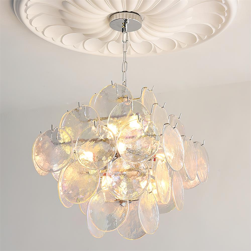 Carmosa Chandelier with Glass Disc Cascade - Letslighting