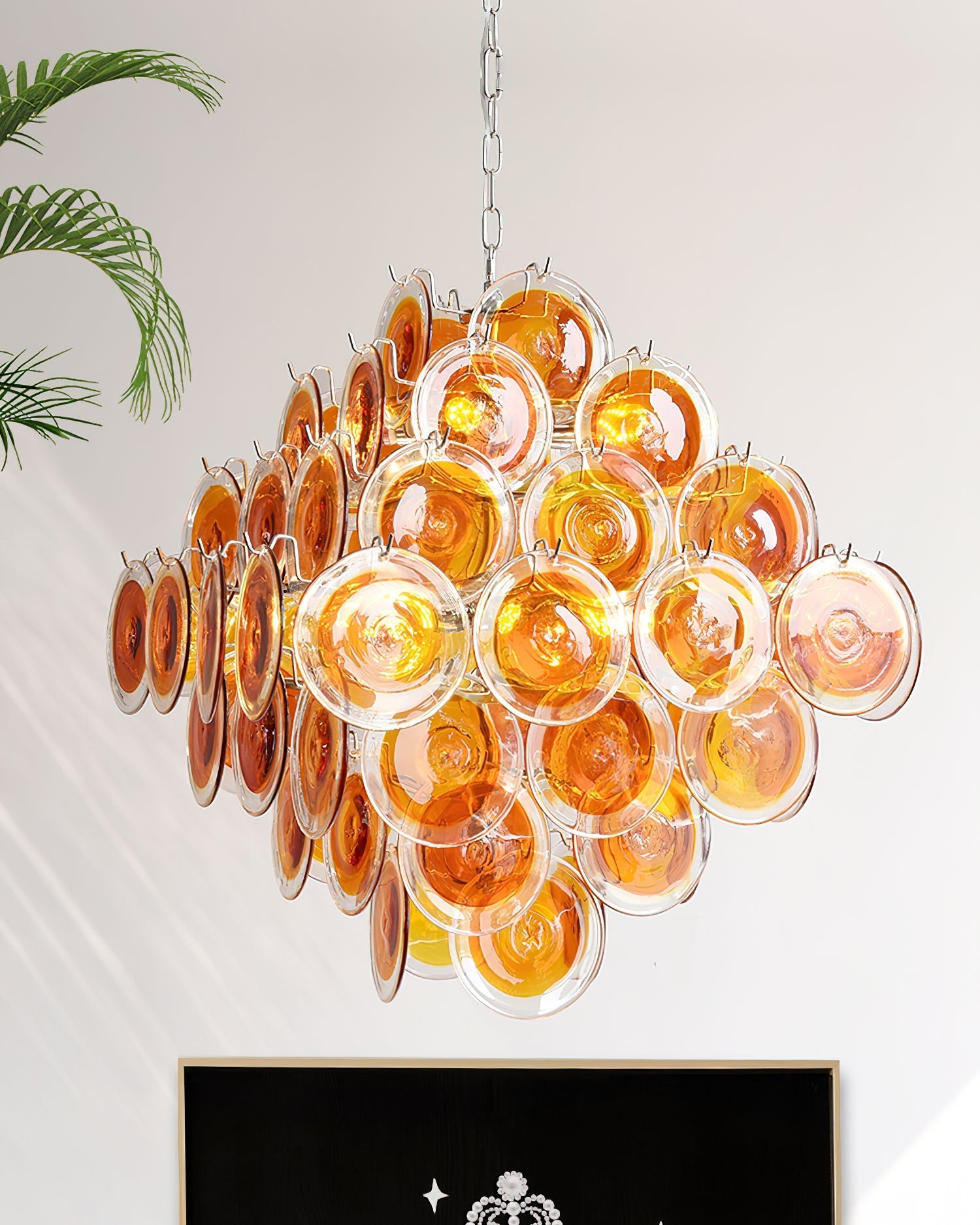 Carmosa Chandelier with Glass Disc Cascade - Letslighting