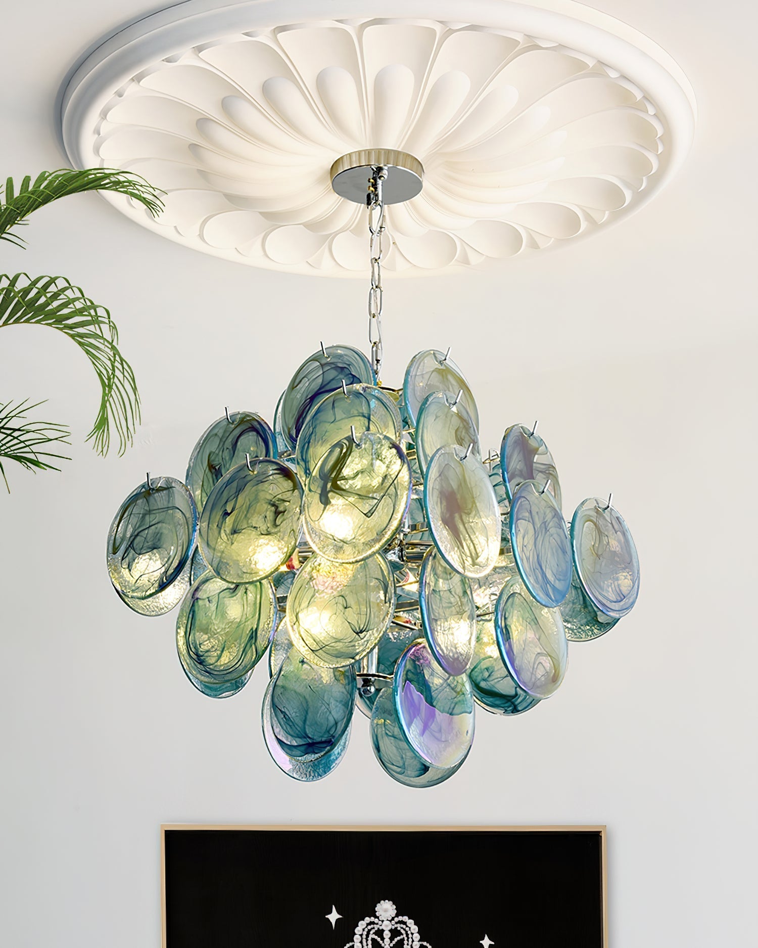Carmosa Chandelier with Glass Disc Cascade - Letslighting