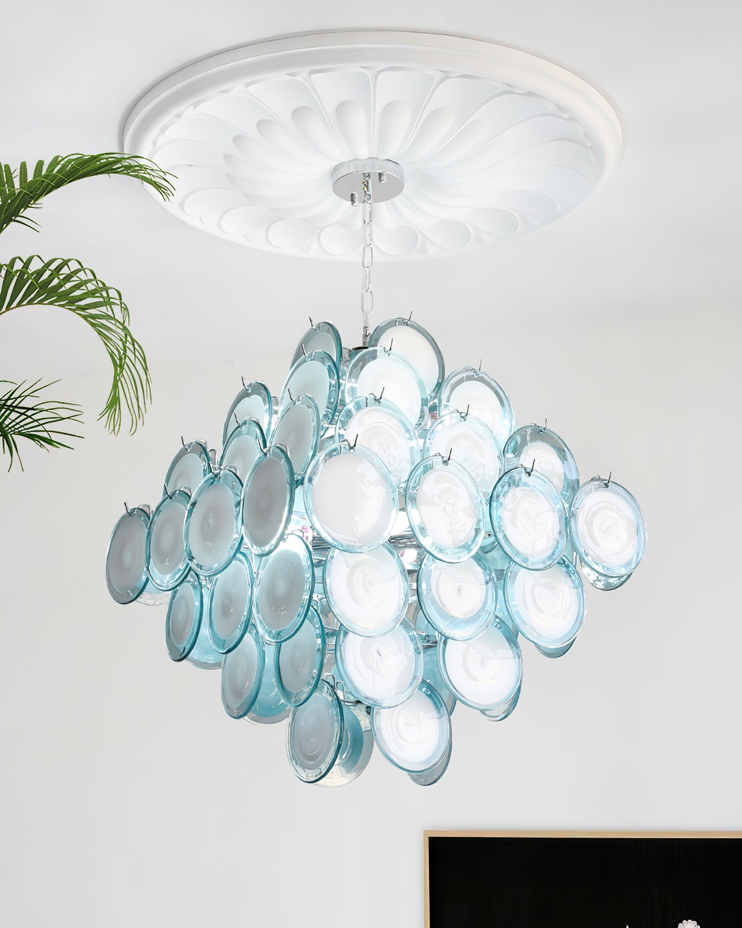 Carmosa Chandelier with Glass Disc Cascade - Letslighting