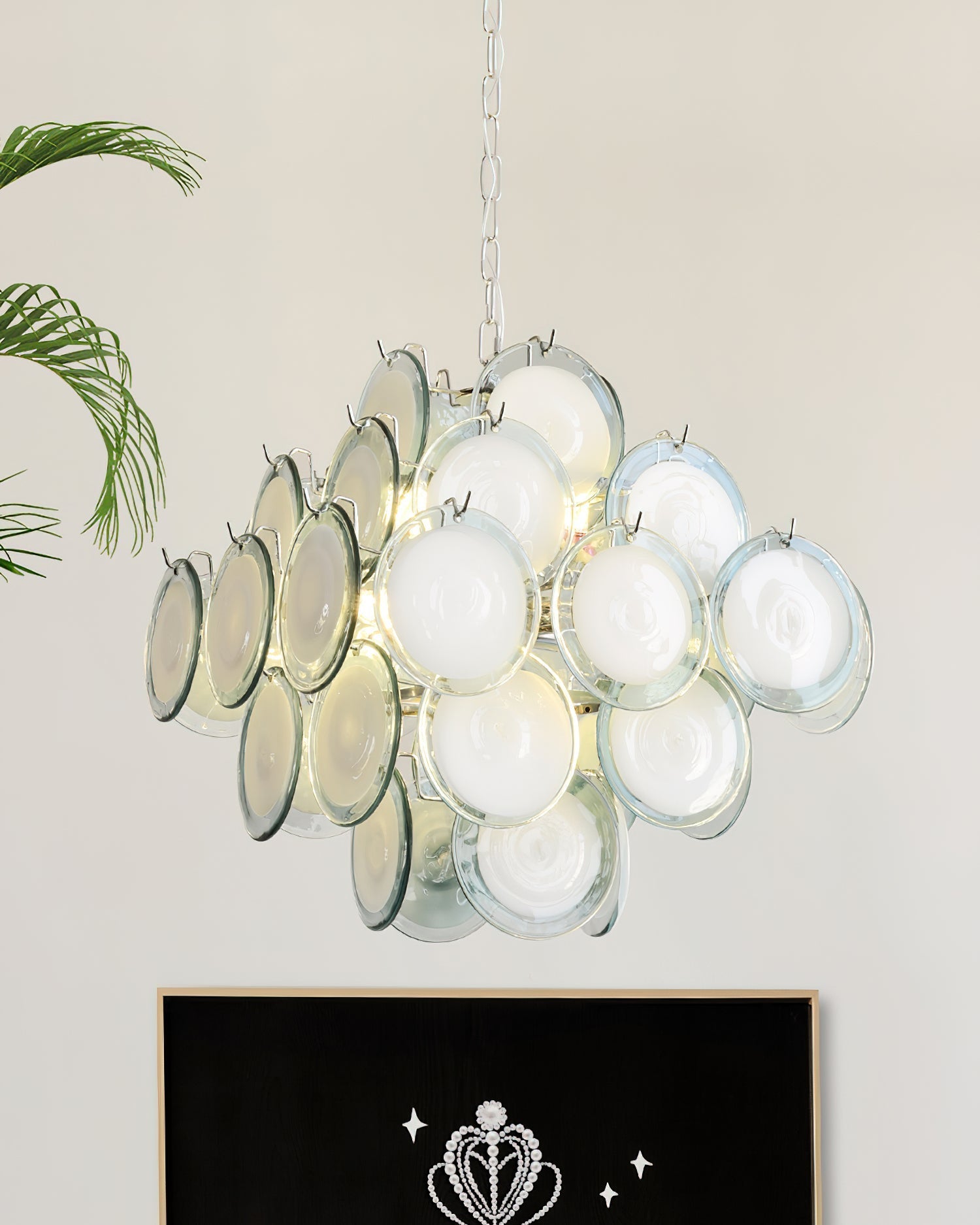 Carmosa Chandelier with Glass Disc Cascade - Letslighting
