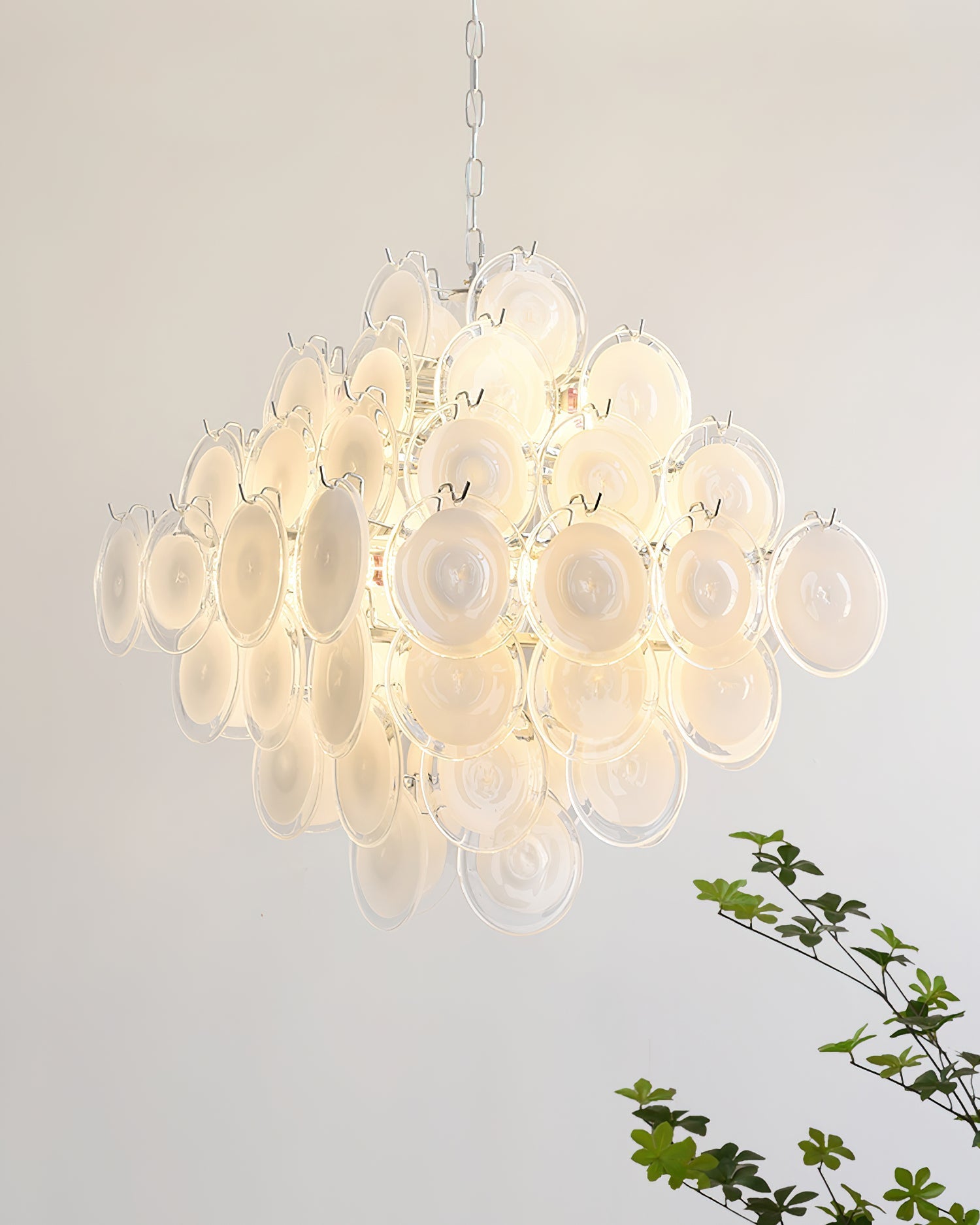 Carmosa Chandelier with Glass Disc Cascade - Letslighting