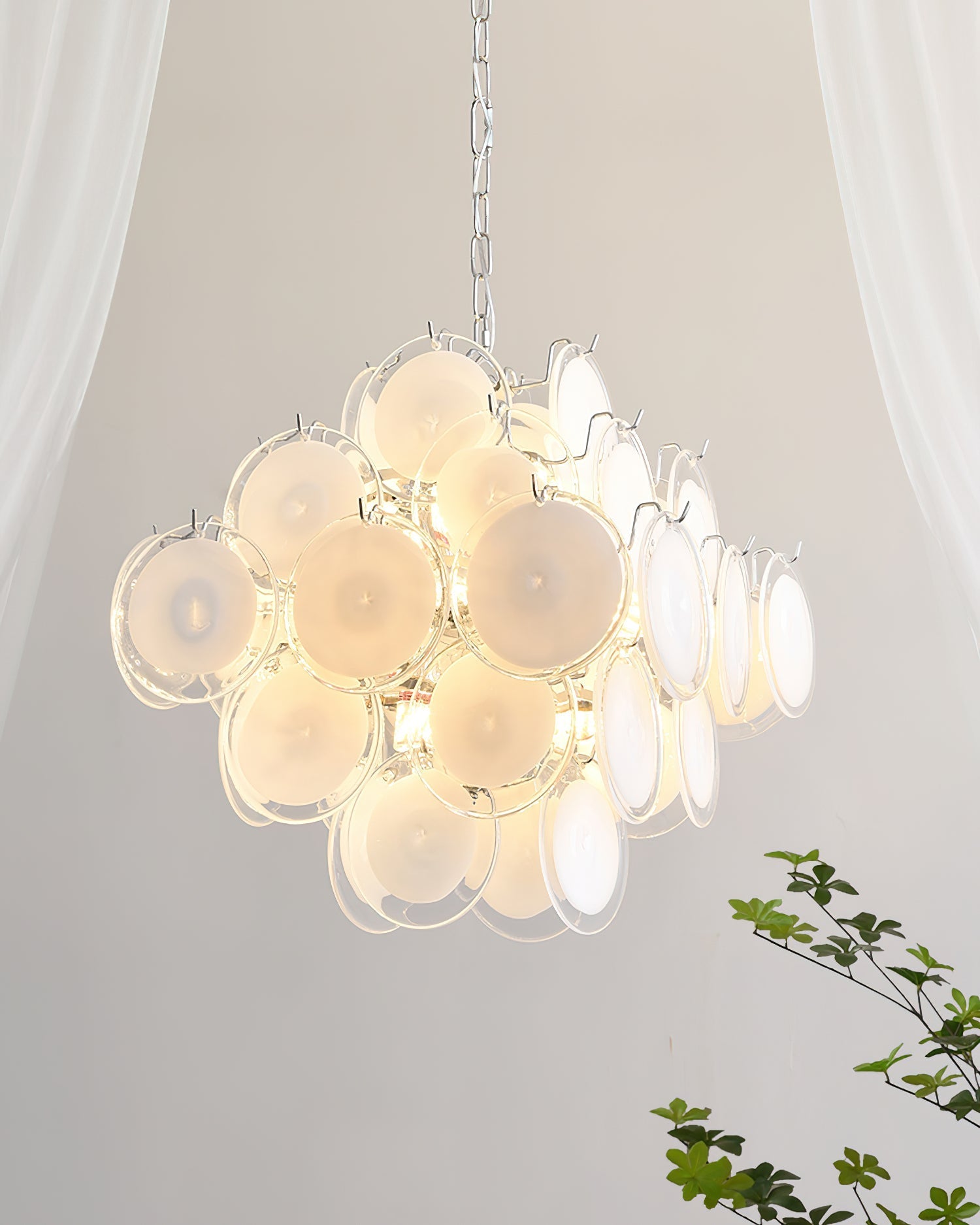 Carmosa Chandelier with Glass Disc Cascade - Letslighting