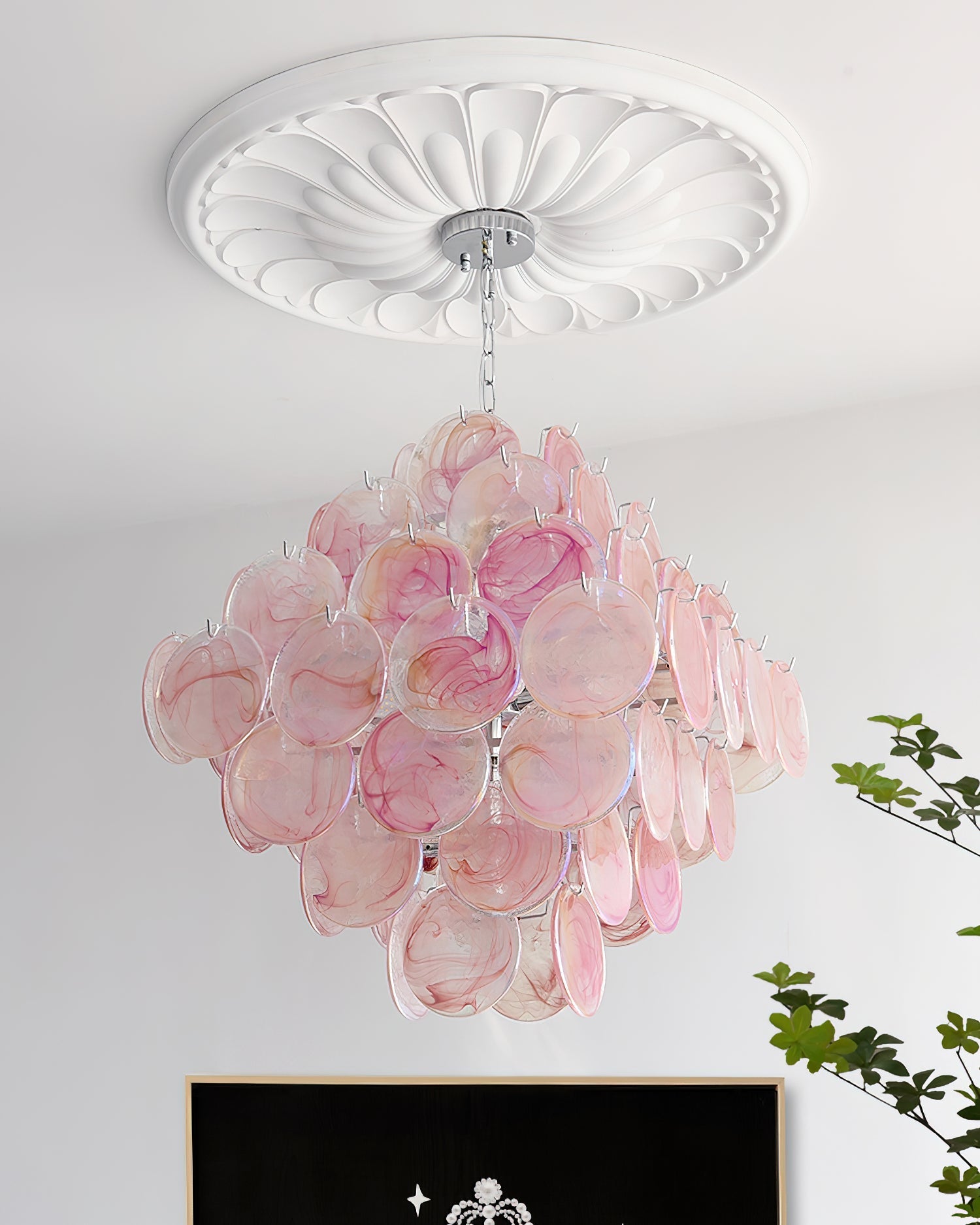 Carmosa Chandelier with Glass Disc Cascade - Letslighting