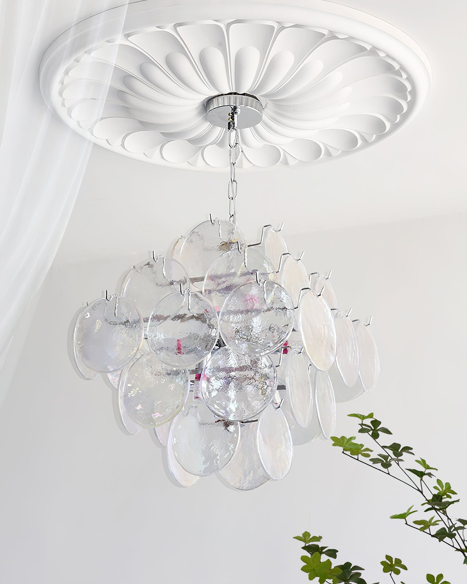 Carmosa Chandelier with Glass Disc Cascade - Letslighting