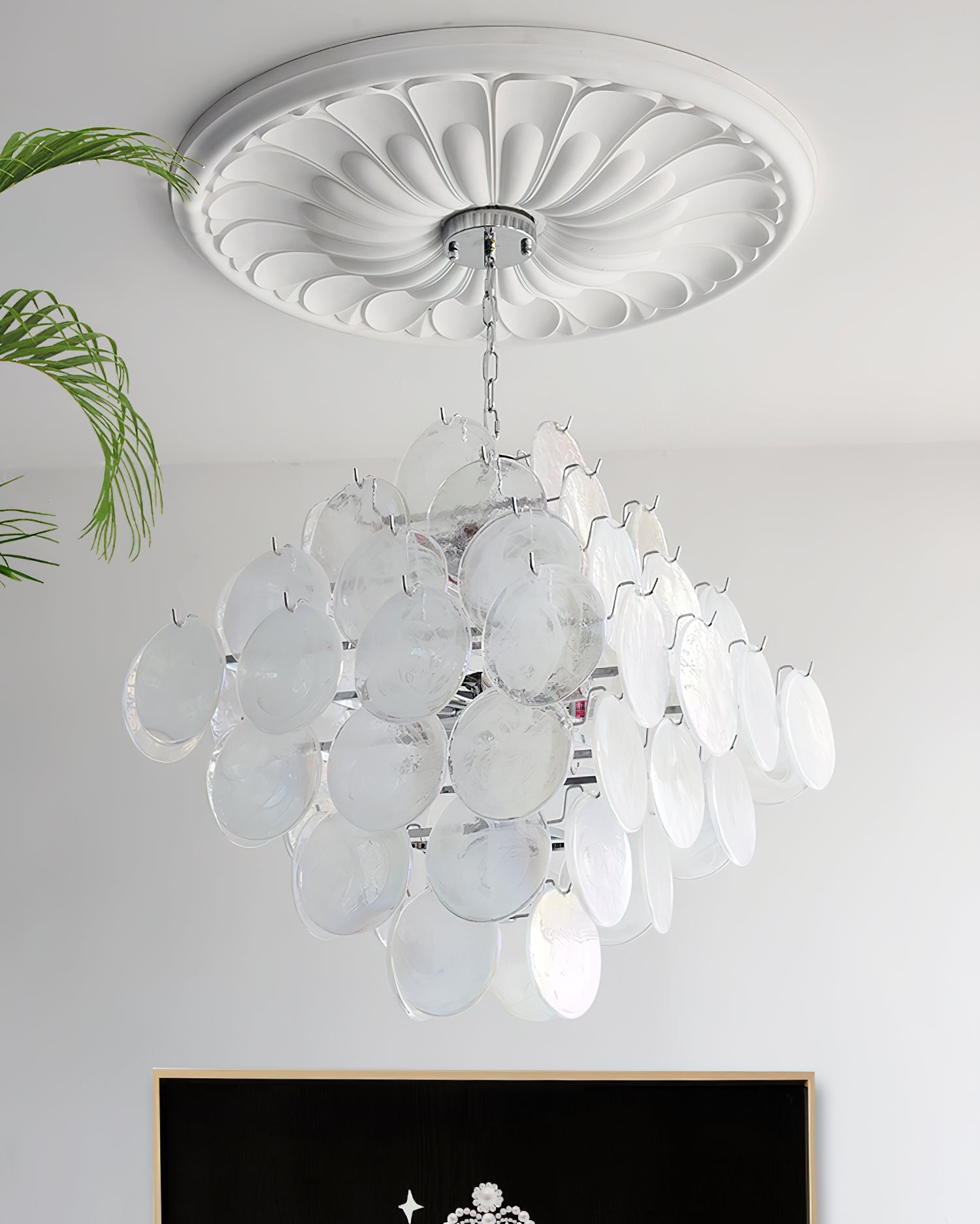 Carmosa Chandelier with Glass Disc Cascade - Letslighting