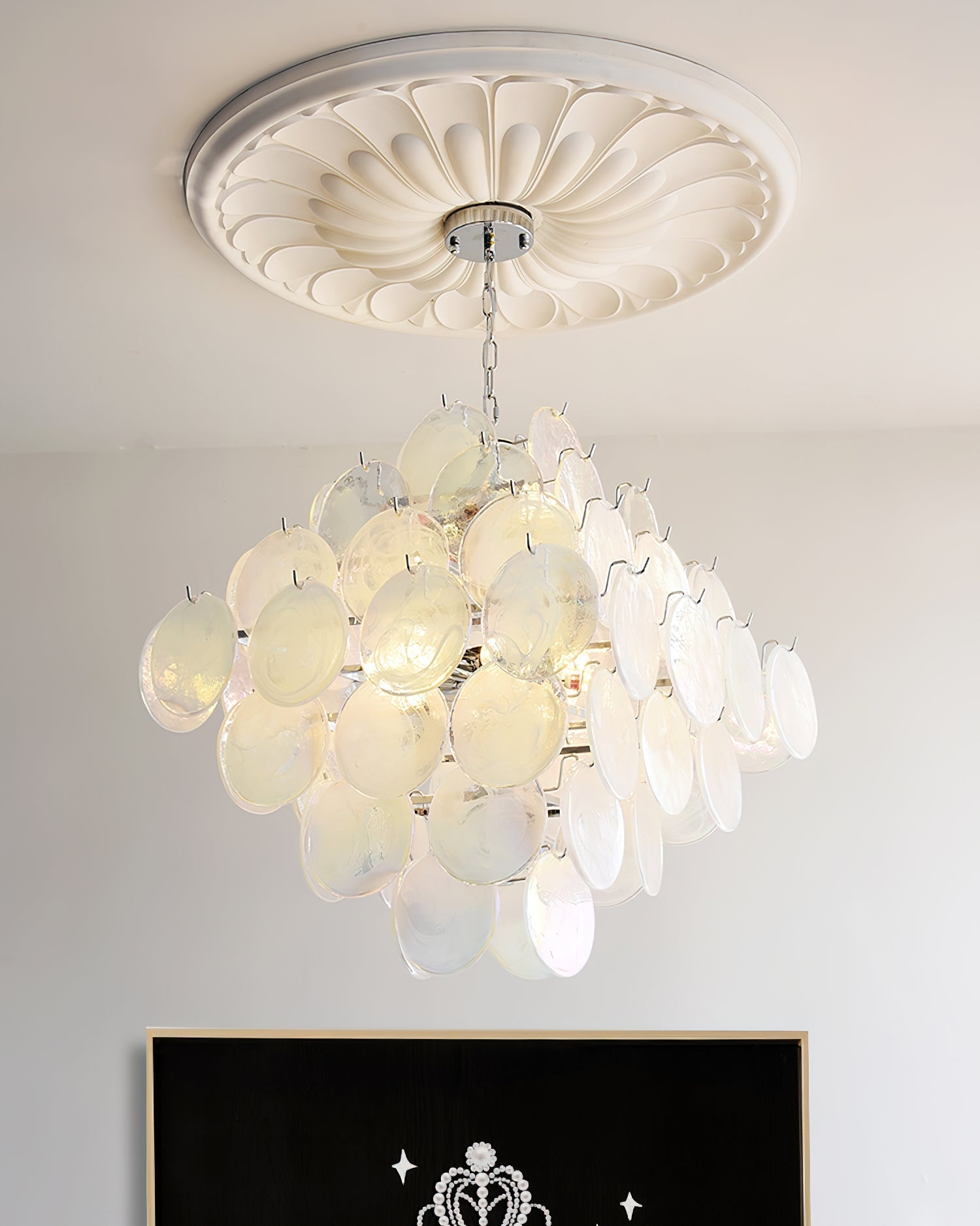 Carmosa Chandelier with Glass Disc Cascade - Letslighting