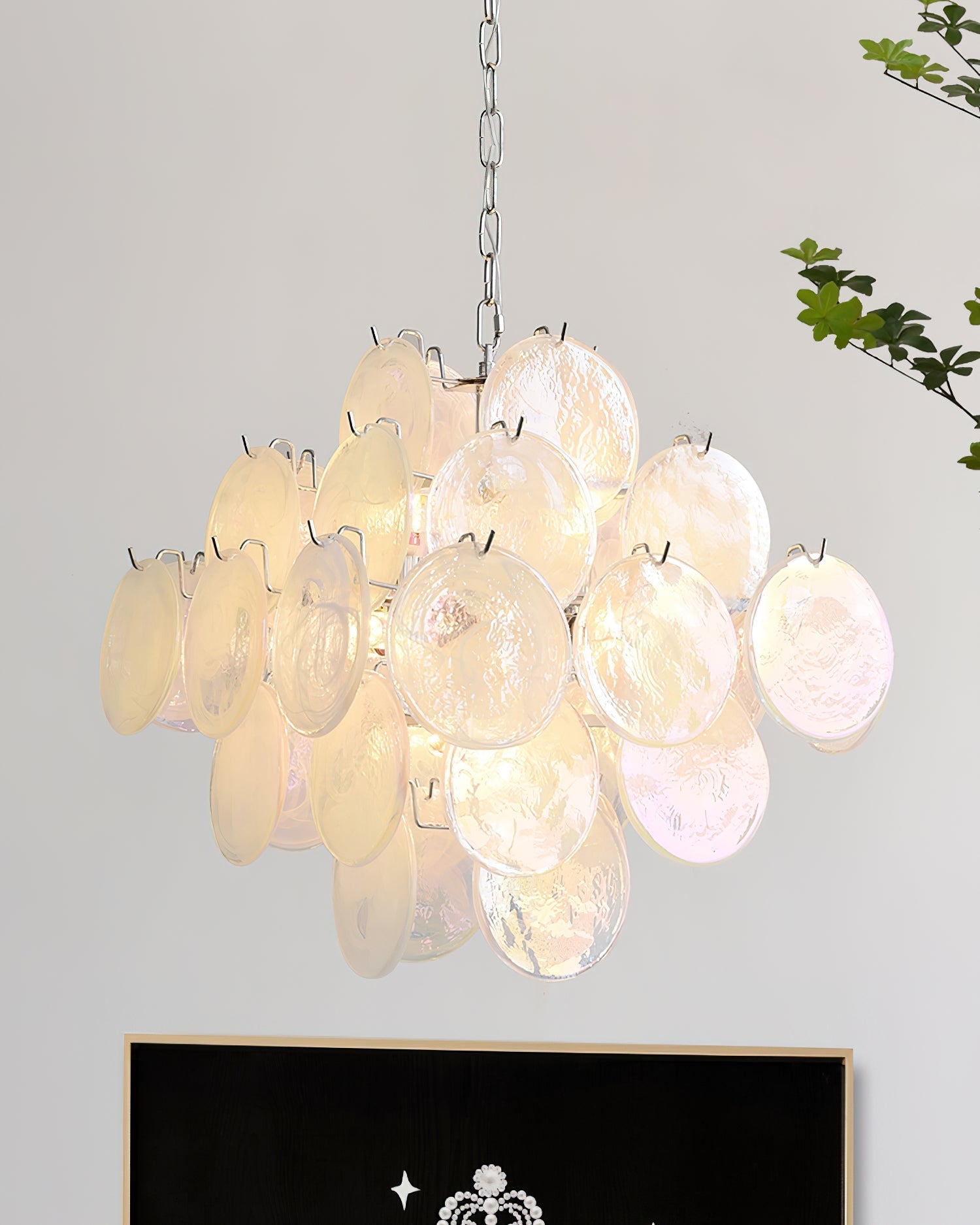 Carmosa Chandelier with Glass Disc Cascade - Letslighting