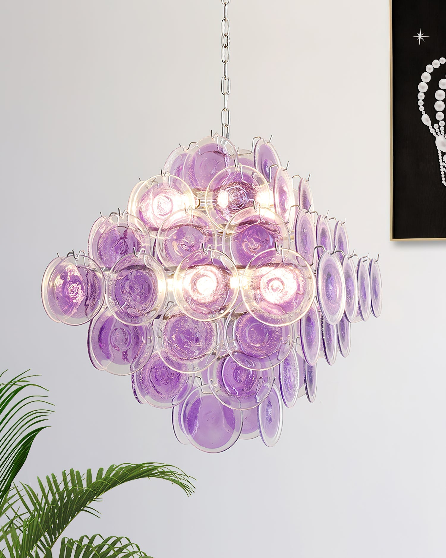 Carmosa Chandelier with Glass Disc Cascade - Letslighting