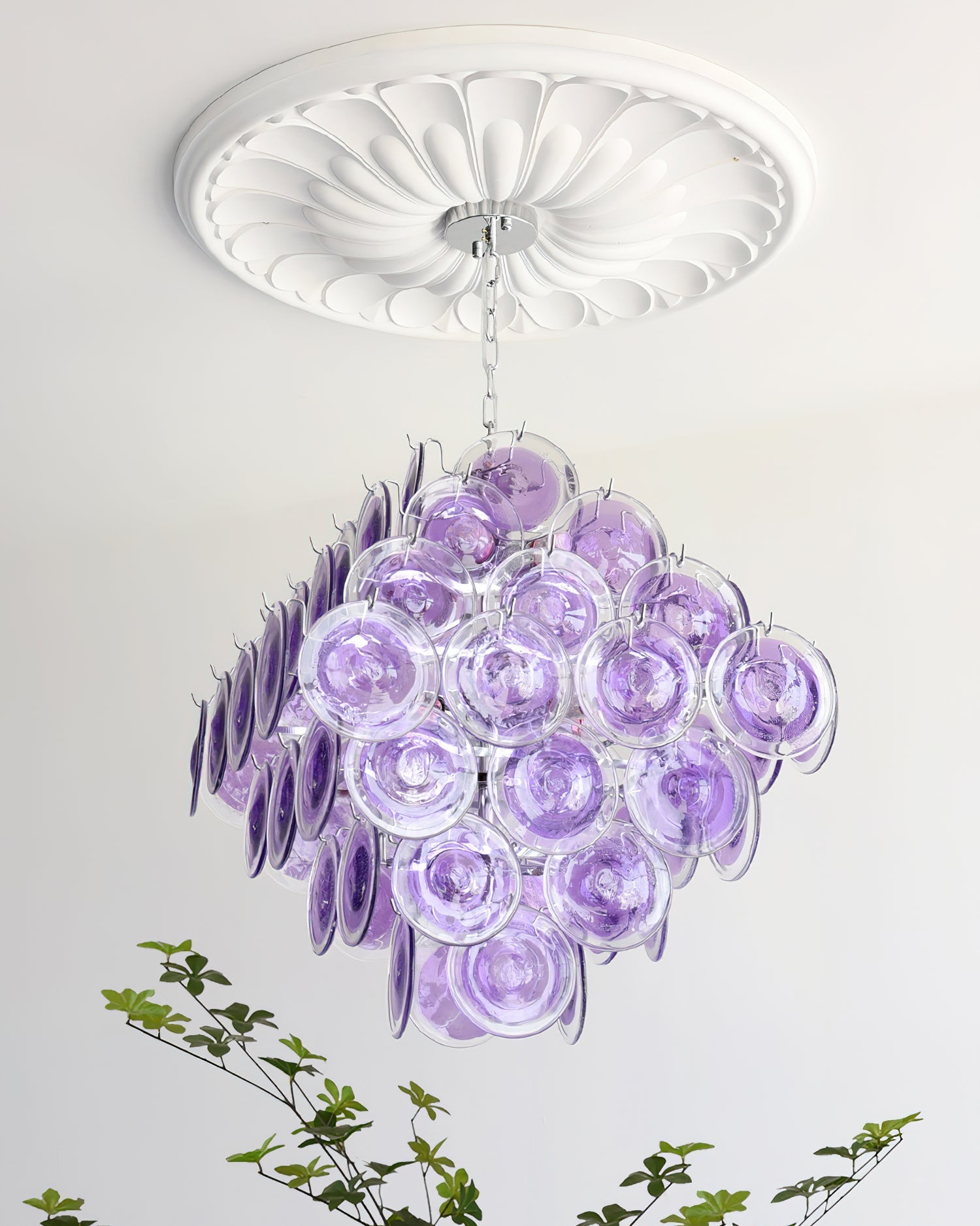 Carmosa Chandelier with Glass Disc Cascade - Letslighting