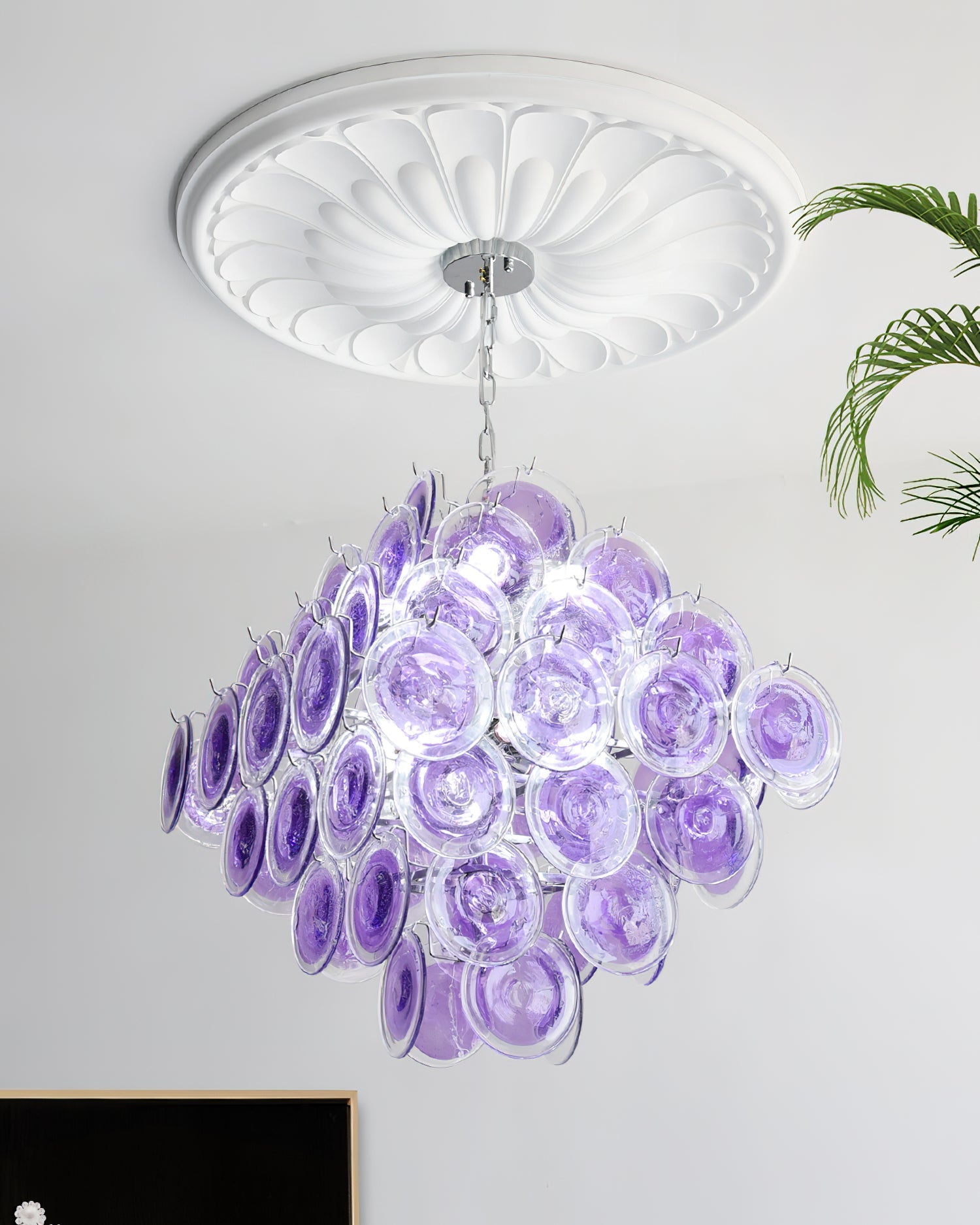 Carmosa Chandelier with Glass Disc Cascade - Letslighting