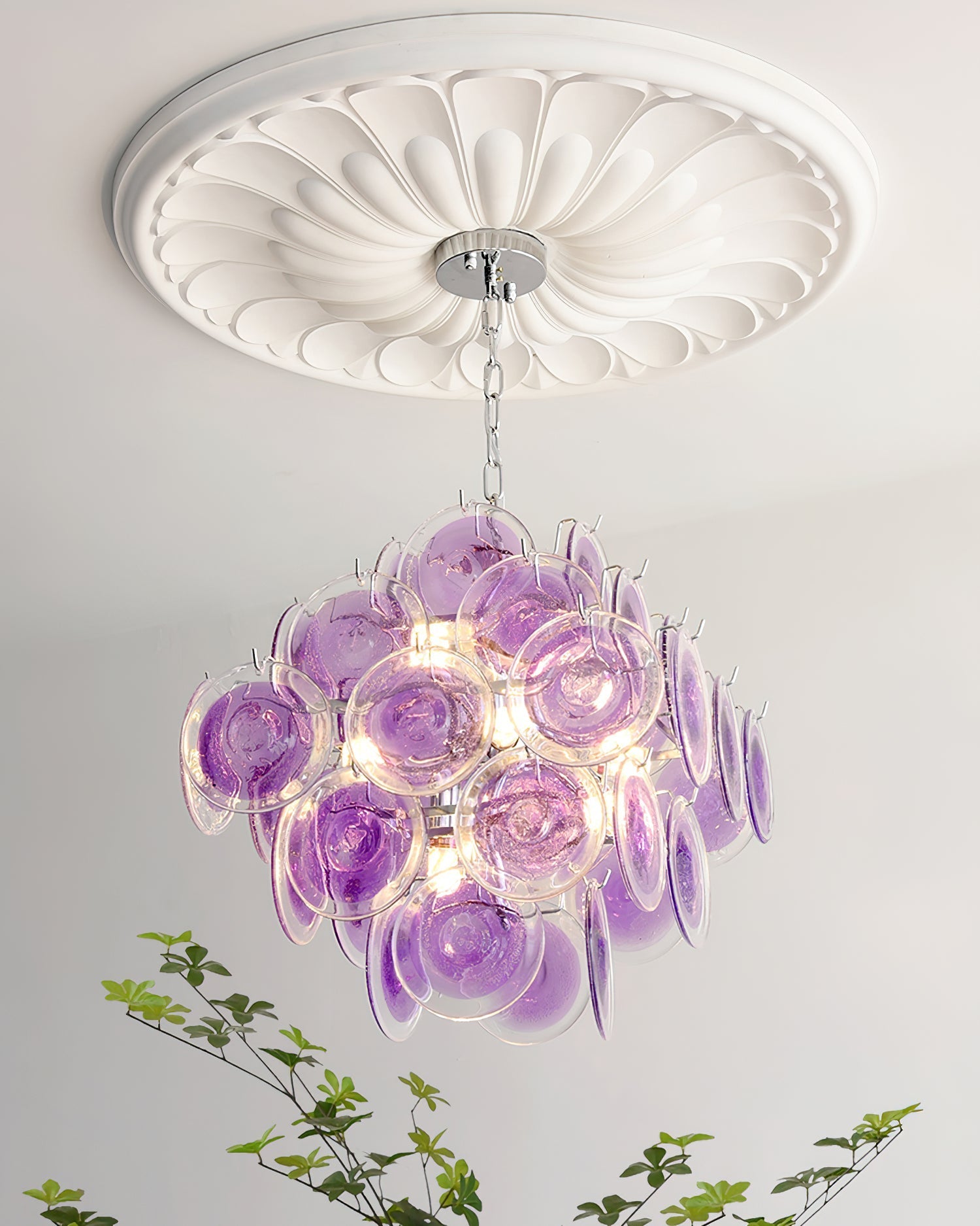 Carmosa Chandelier with Glass Disc Cascade - Letslighting