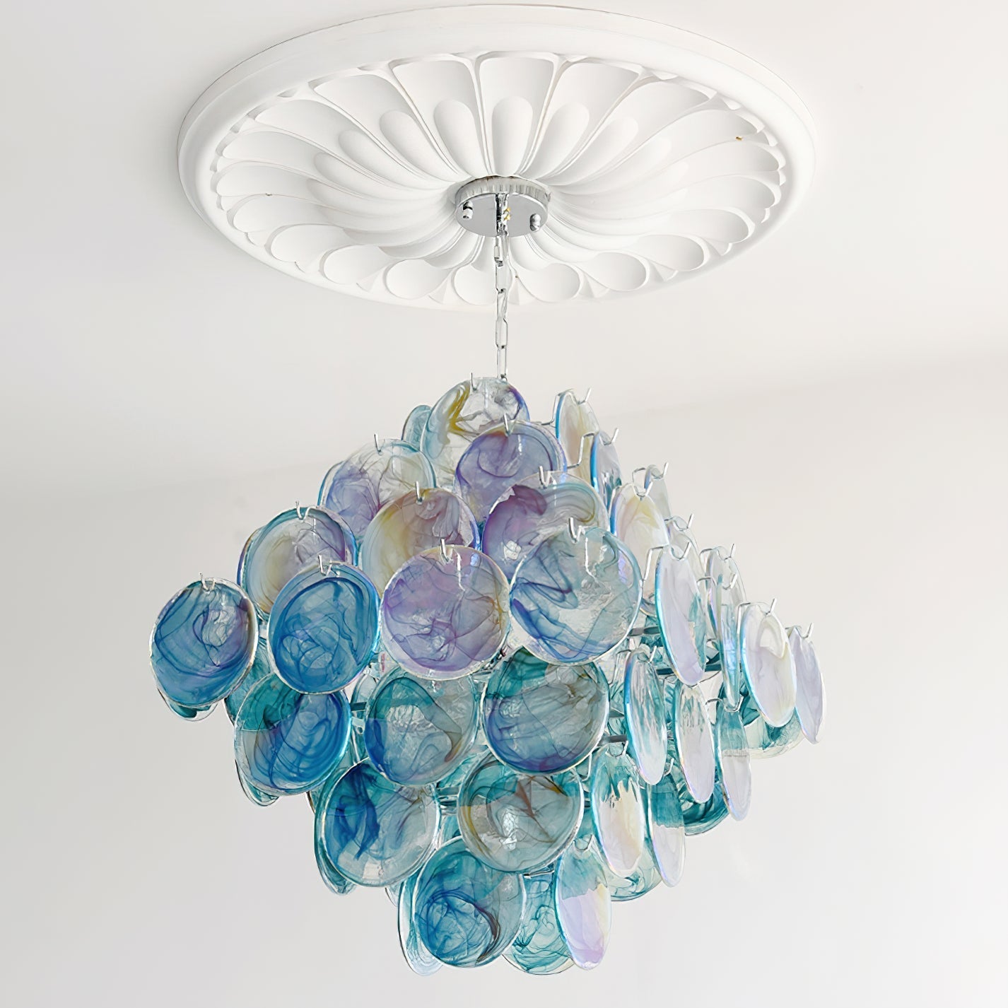 Carmosa Chandelier with Glass Disc Cascade - Letslighting