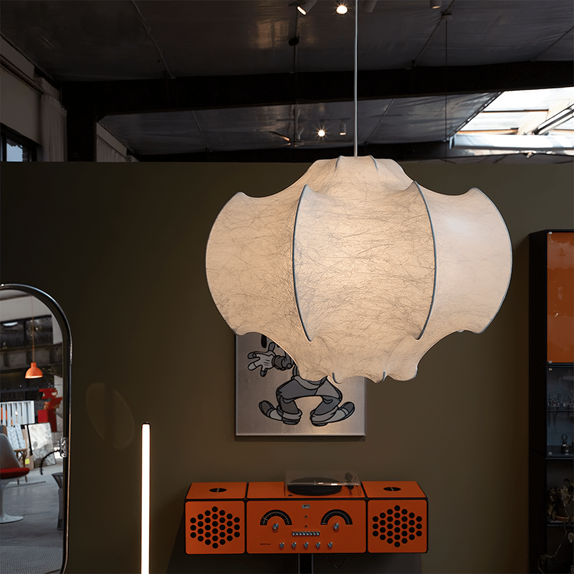Skapa Pendant Lamp Soft Curved Pleated Shape - Letslighting