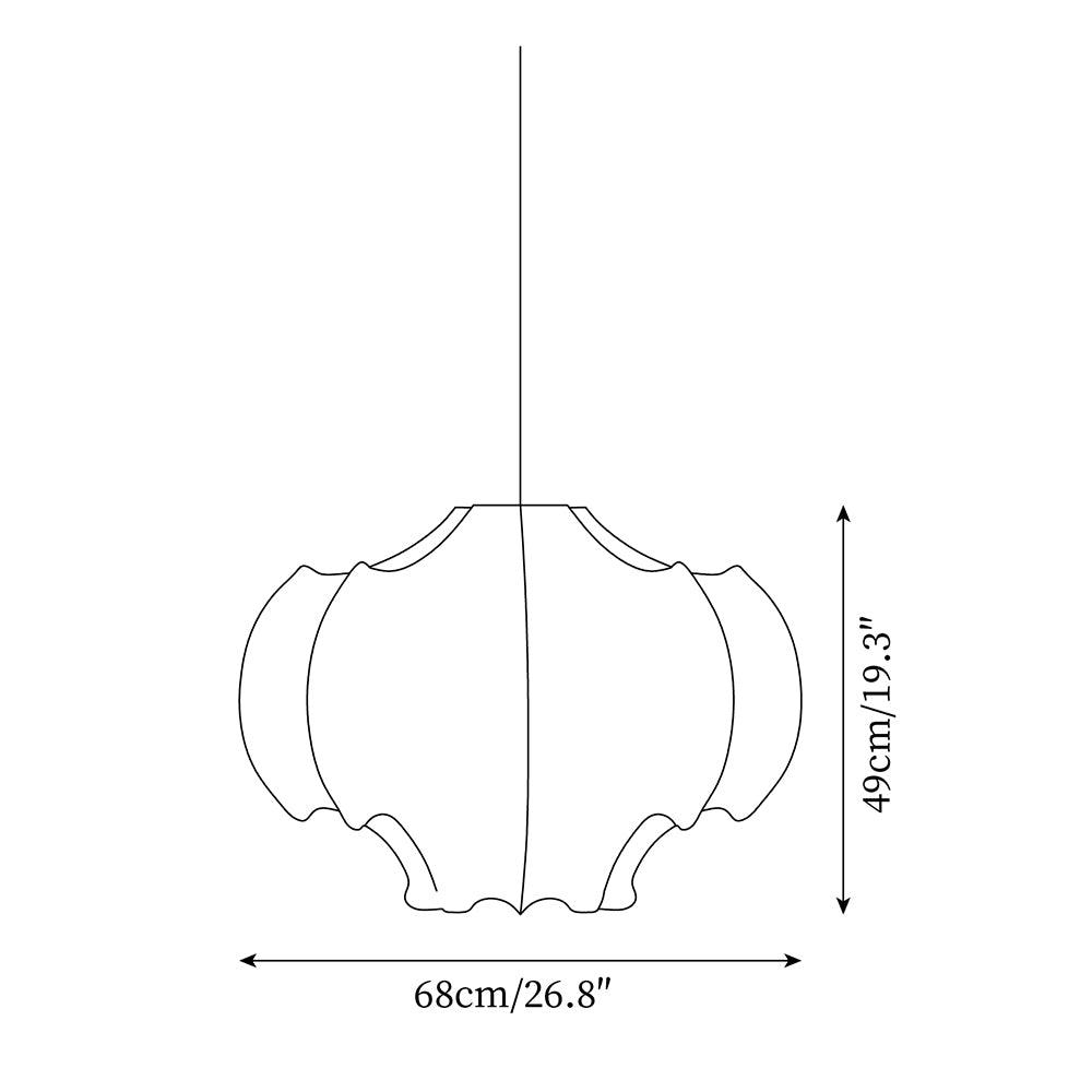 Skapa Pendant Lamp Soft Curved Pleated Shape - Letslighting