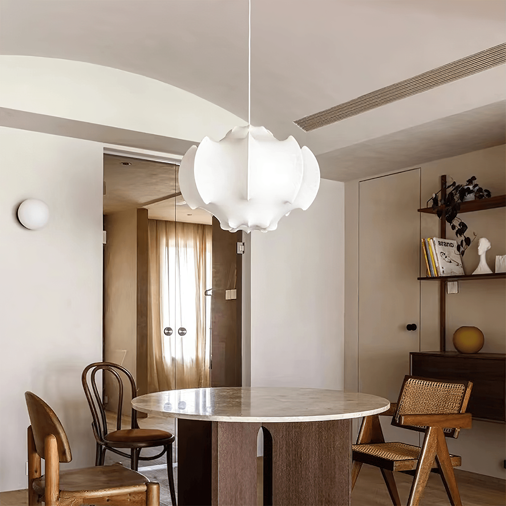 Skapa Pendant Lamp Soft Curved Pleated Shape - Letslighting