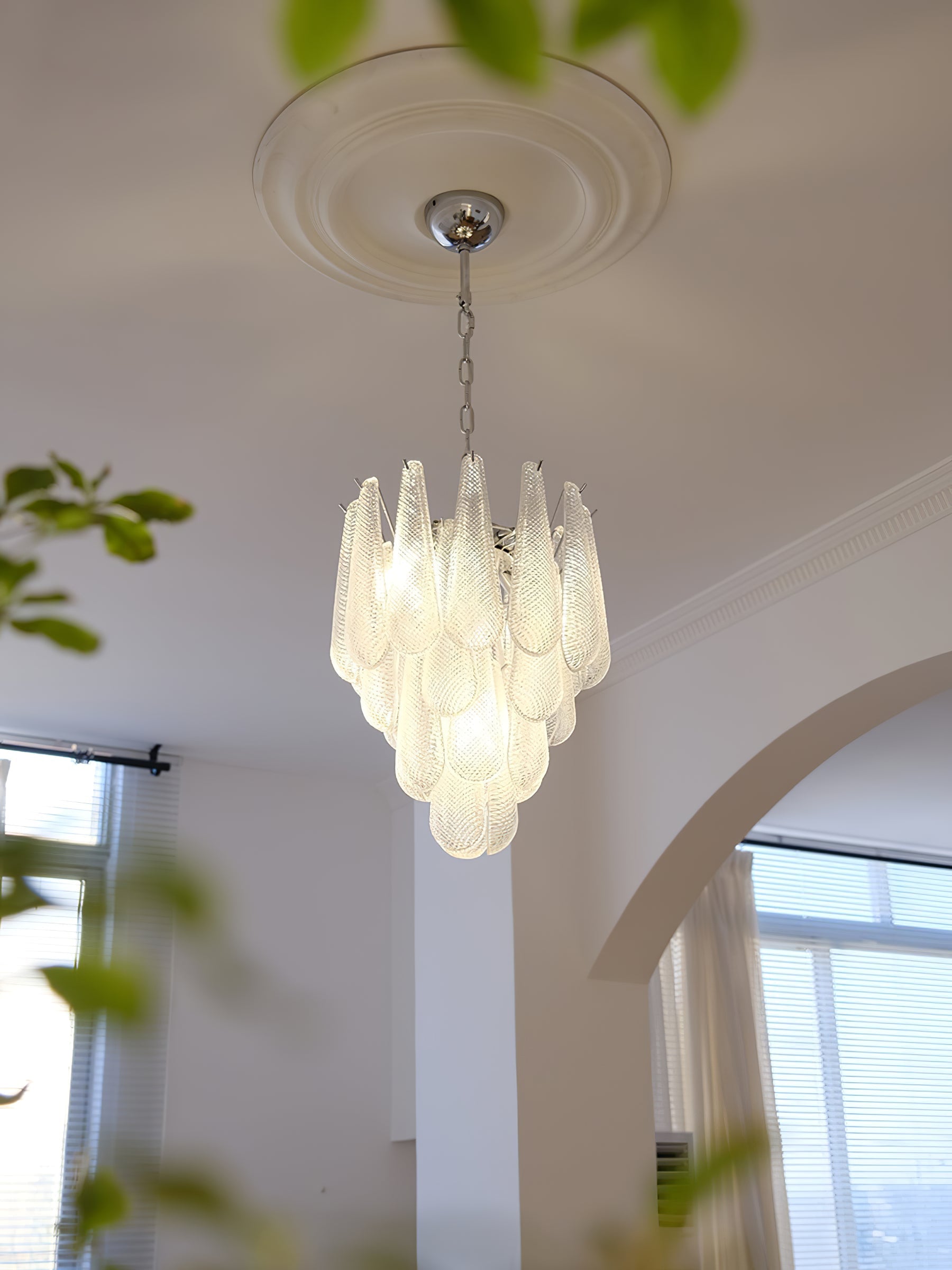 Case Chandelier Glass Droplet Cascade - Letslighting