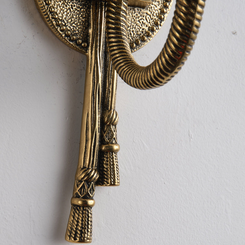 Juno Vintage Industrial Brass Metal Sconce Wall Lamp - Lamp Copper
