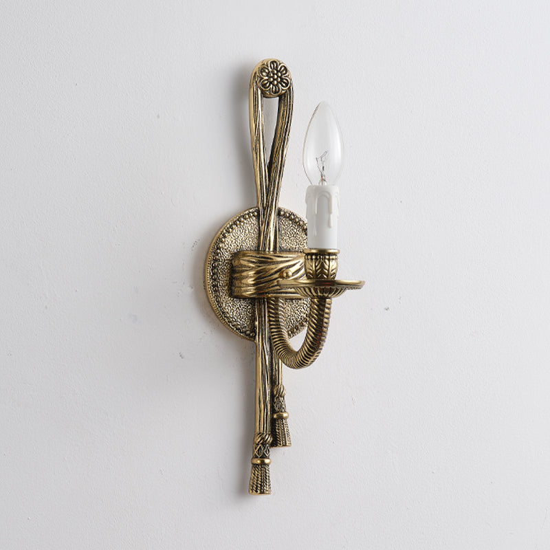 Juno Vintage Industrial Brass Metal Sconce Wall Lamp - Lamp Copper