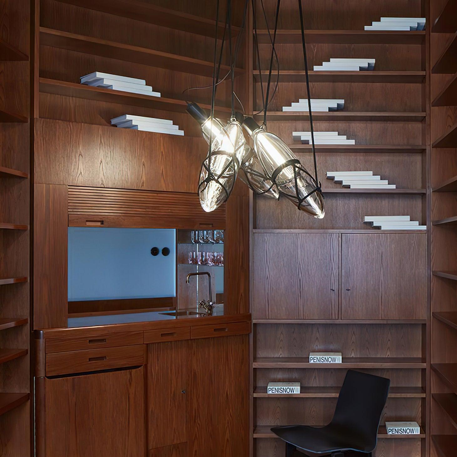 Castaway Bottle Glass Pendant Lamp - Blowlighting
