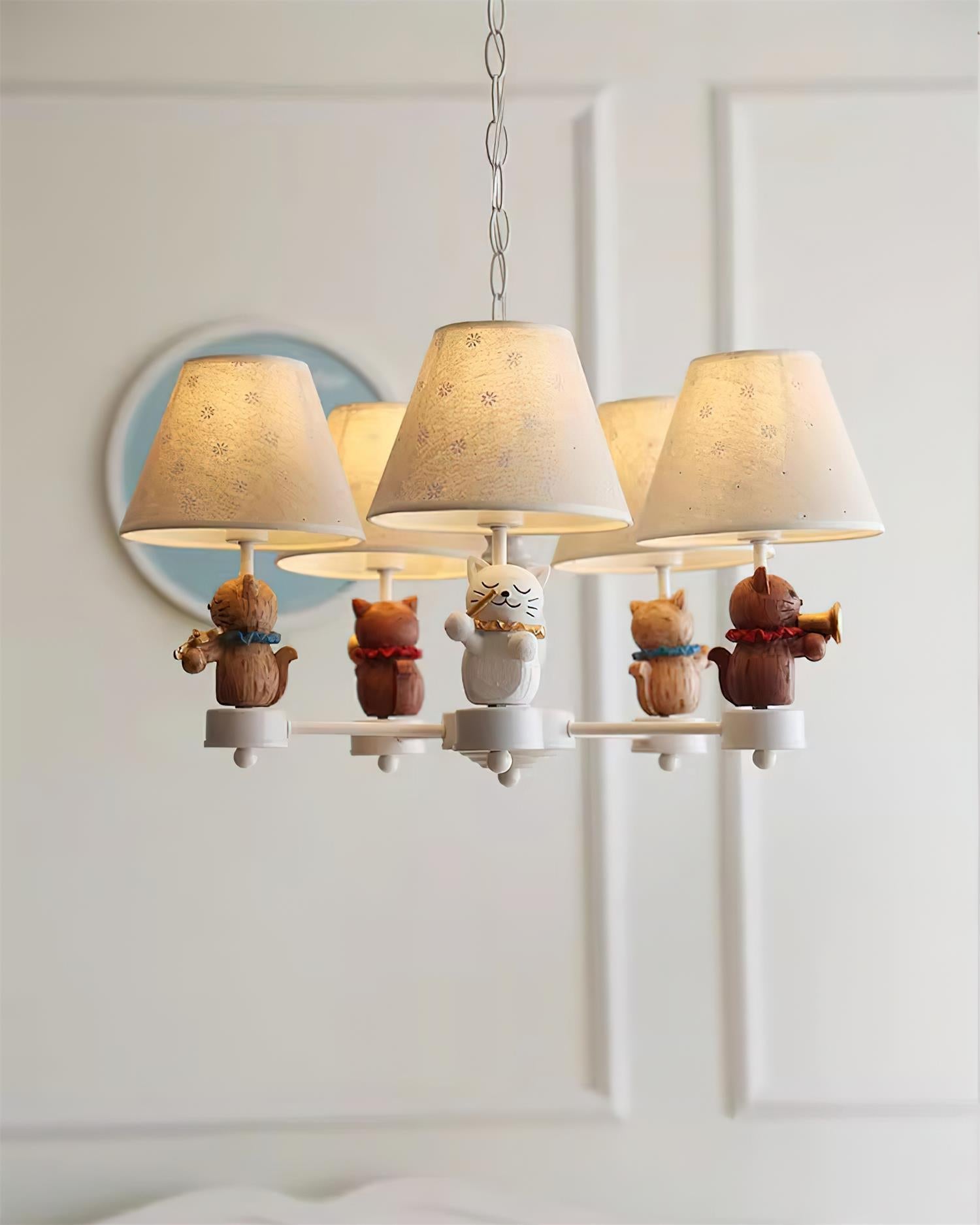 Cat Symphony Chandelier Playful Feline Orchestra - Letslighting