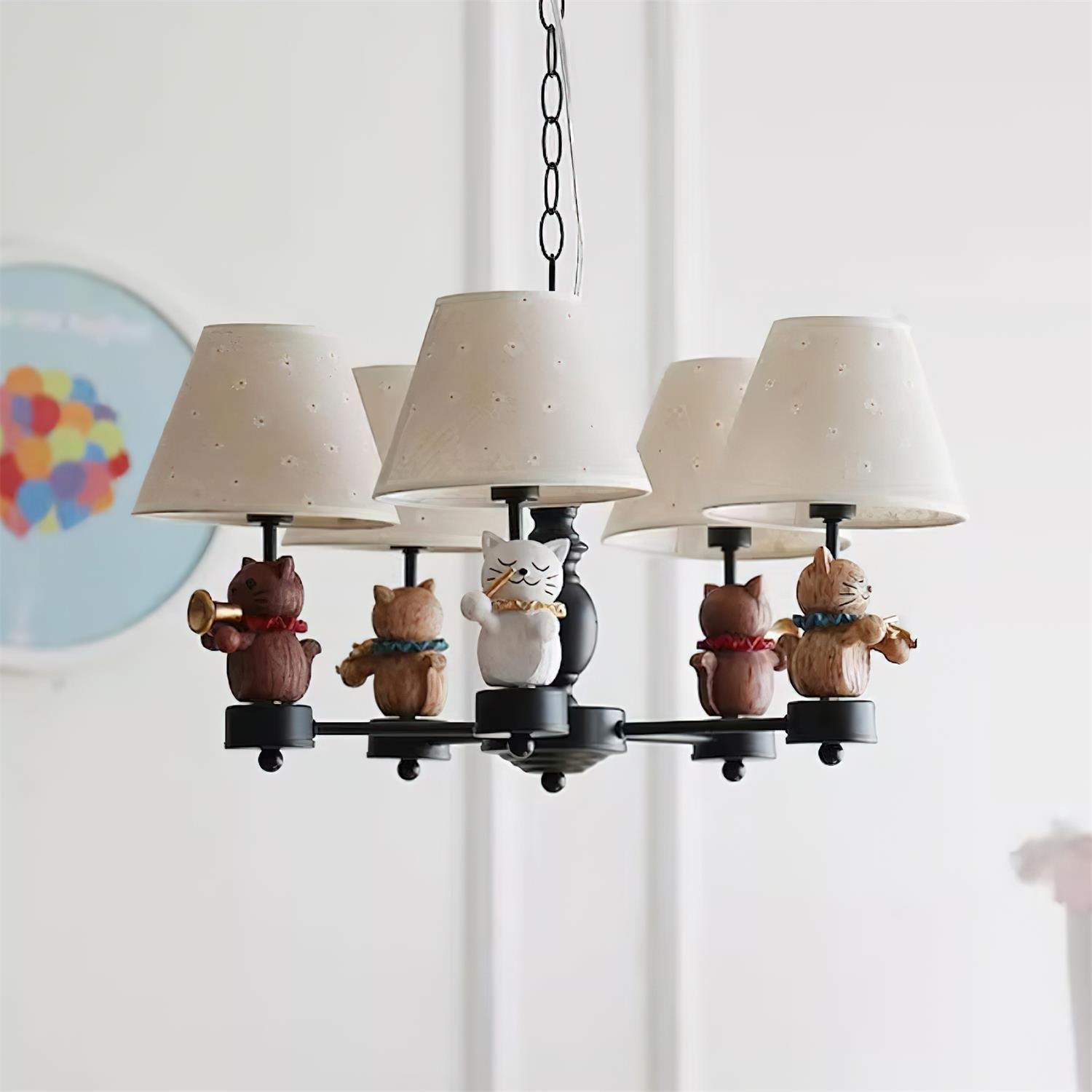Cat Symphony Chandelier Playful Feline Orchestra - Letslighting