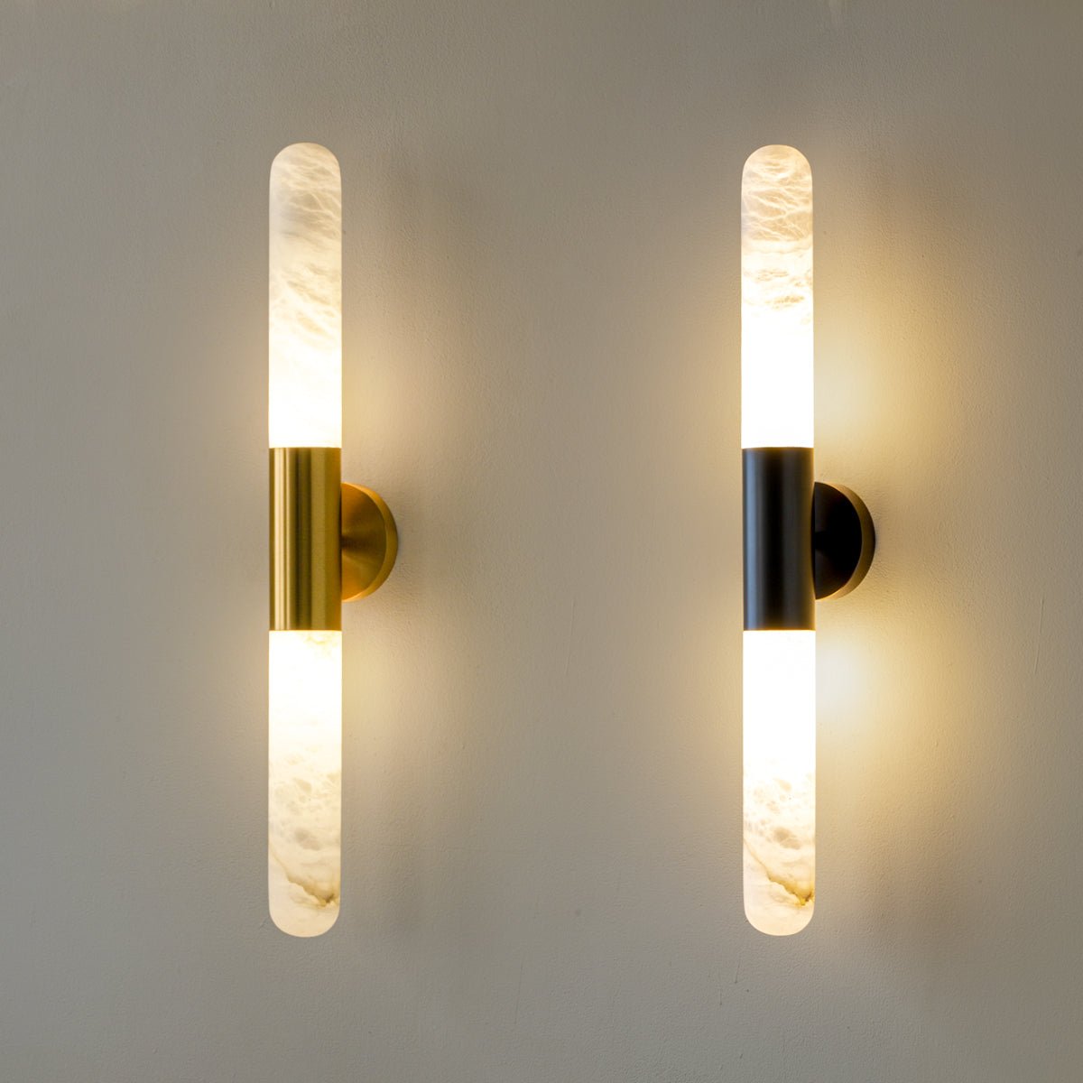 Evtalos Cylinder Alabaster Wall Light - Letslighting