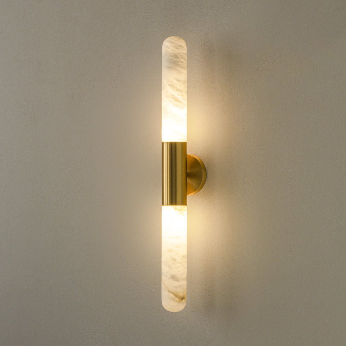 Evtalos Cylinder Alabaster Wall Light - Letslighting