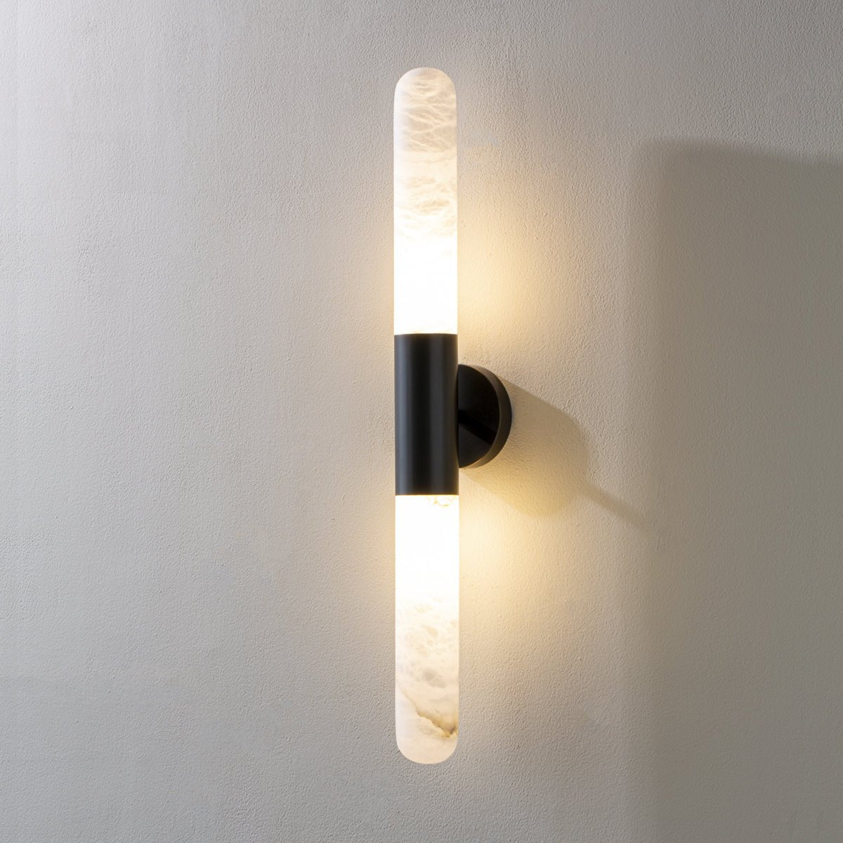 Evtalos Cylinder Alabaster Wall Light - Letslighting