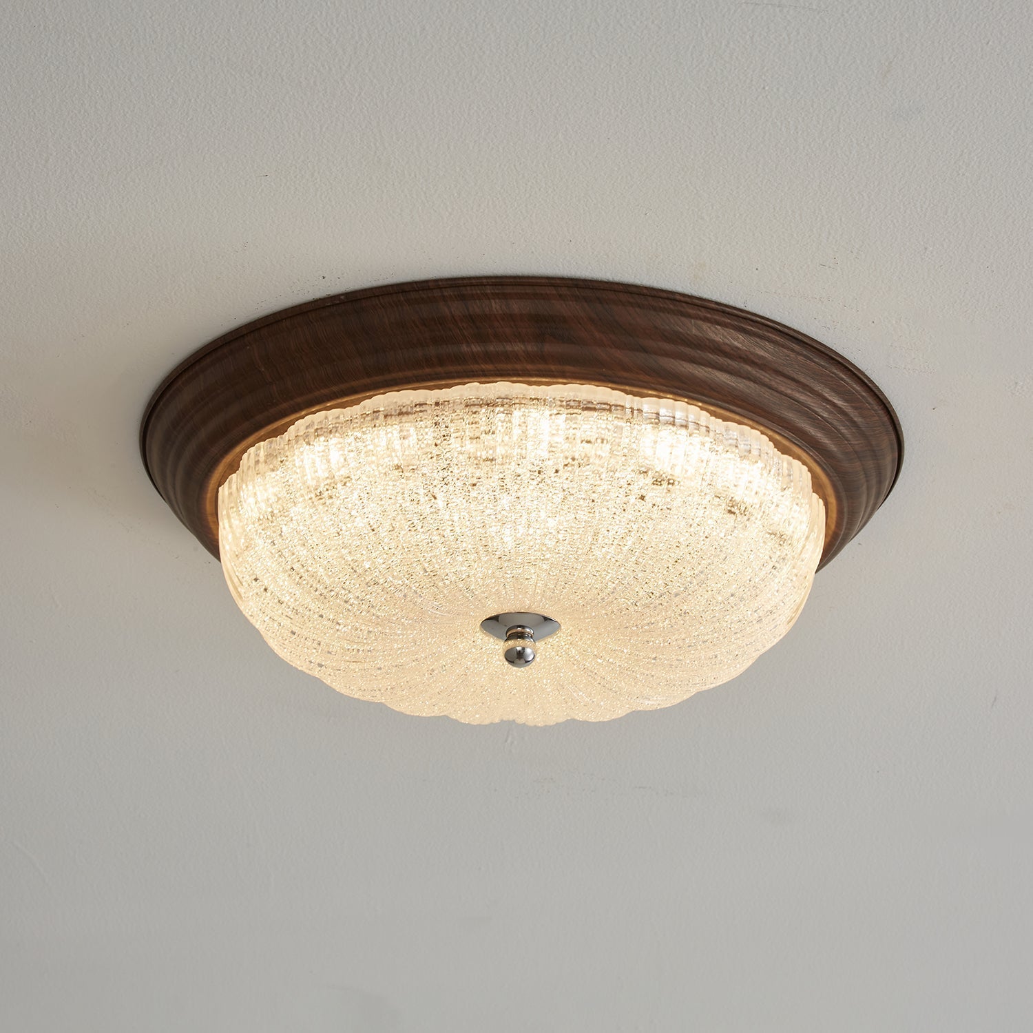 Celestia Walnut Ceiling Light - Blowlighting