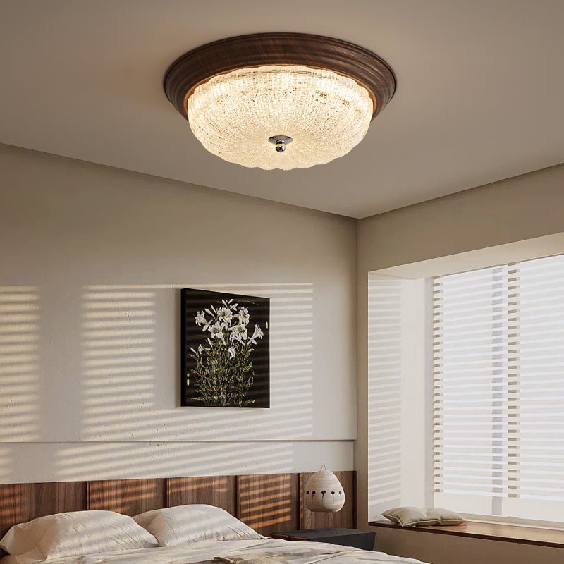 Celestia Walnut Ceiling Light - Blowlighting