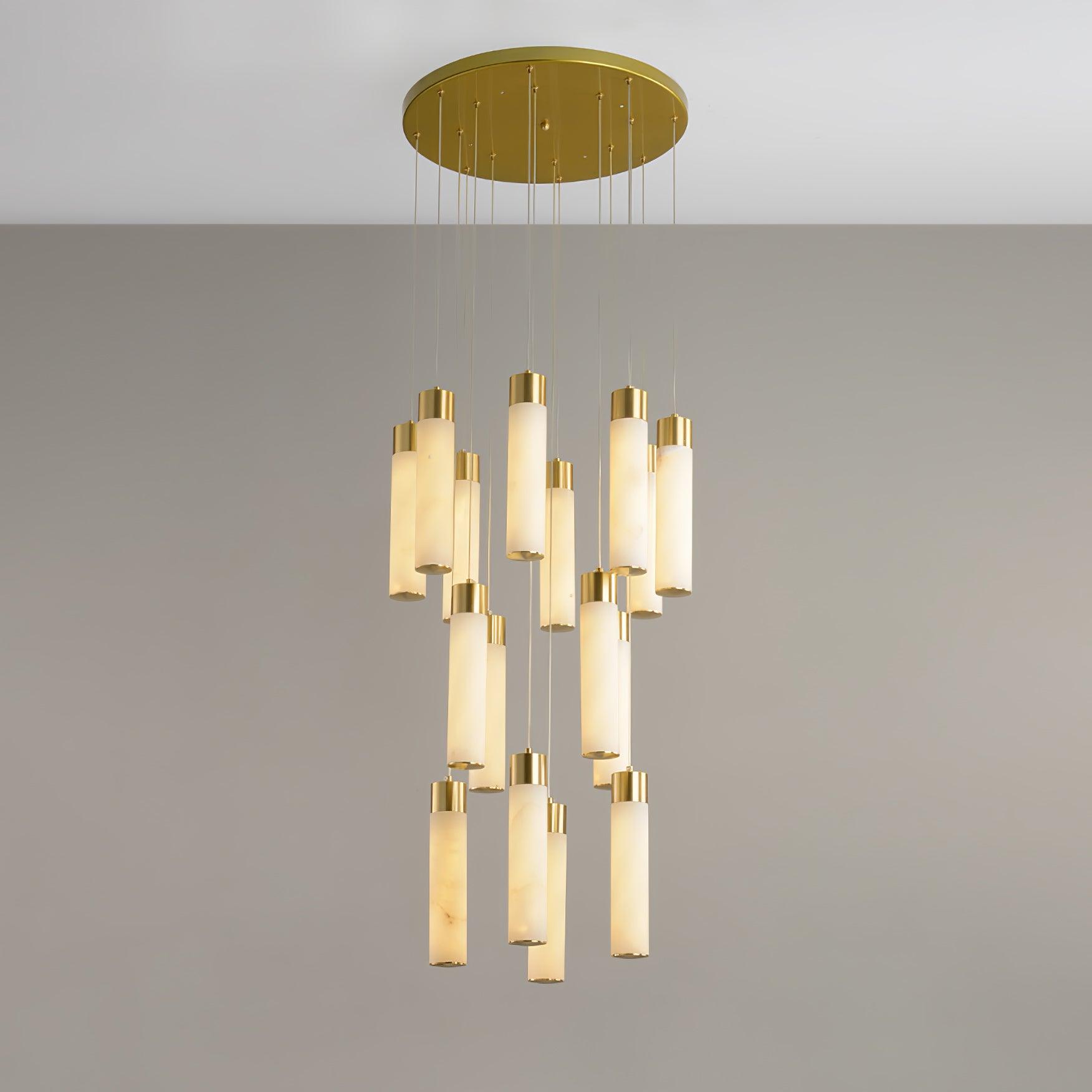 Aurelia Alabaster Chandelier Staircase - Letslighting