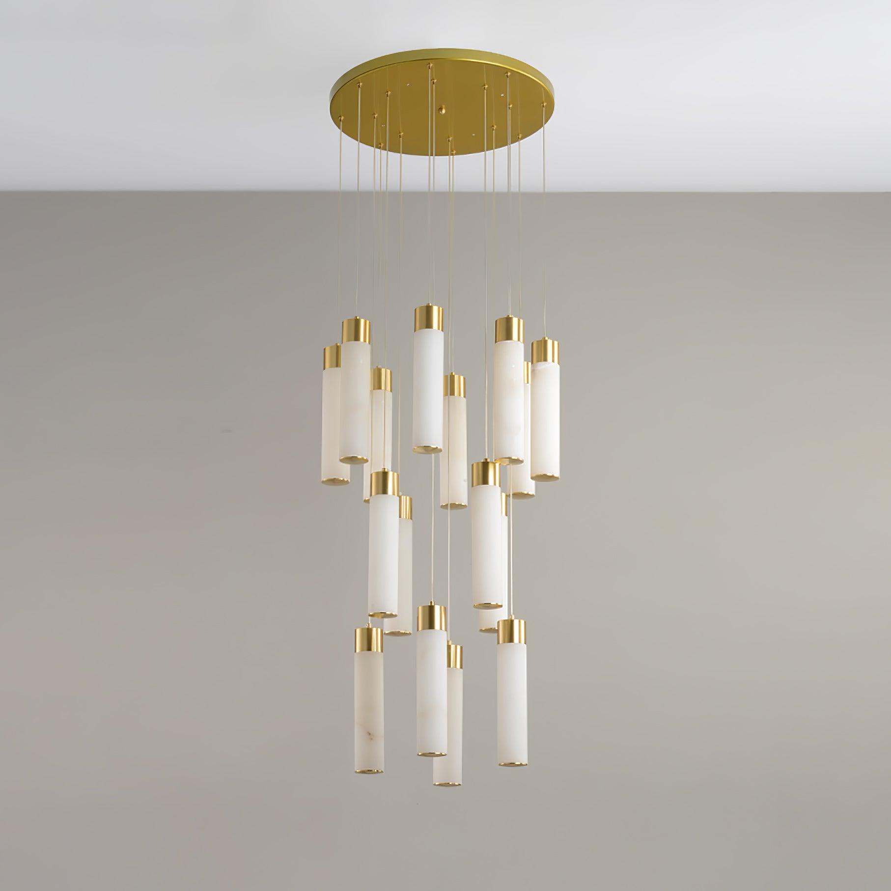 Aurelia Alabaster Chandelier Staircase - Letslighting