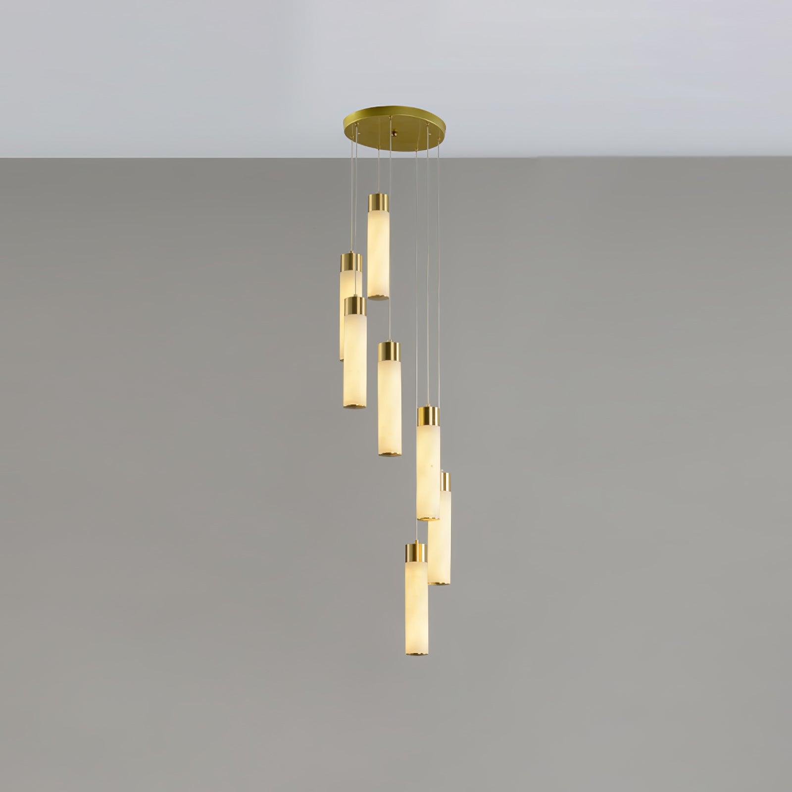 Aurelia Alabaster Chandelier Staircase - Letslighting