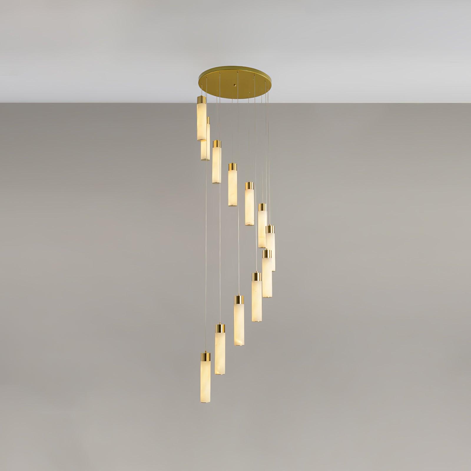 Aurelia Alabaster Chandelier Staircase - Letslighting