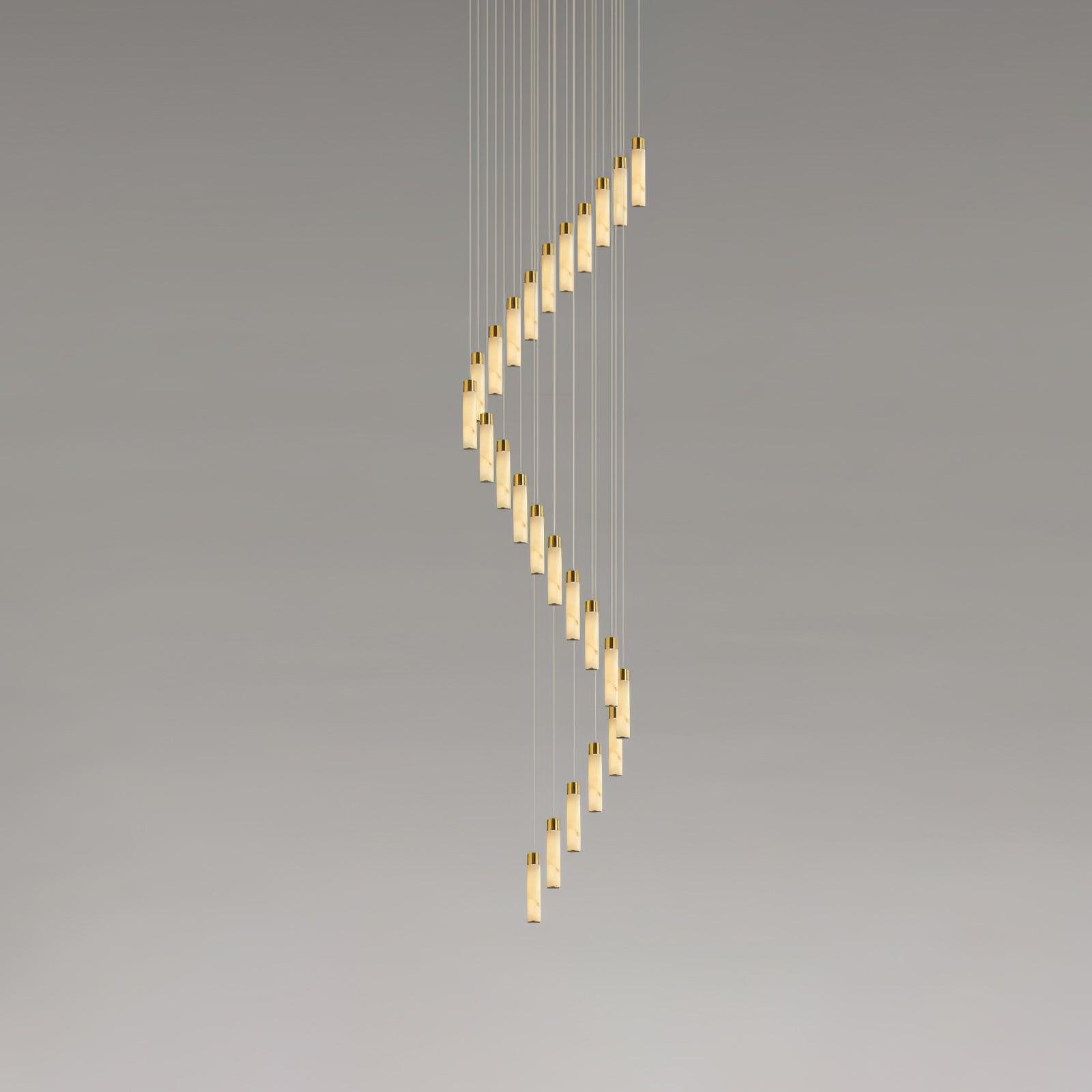 Aurelia Alabaster Chandelier Staircase - Letslighting