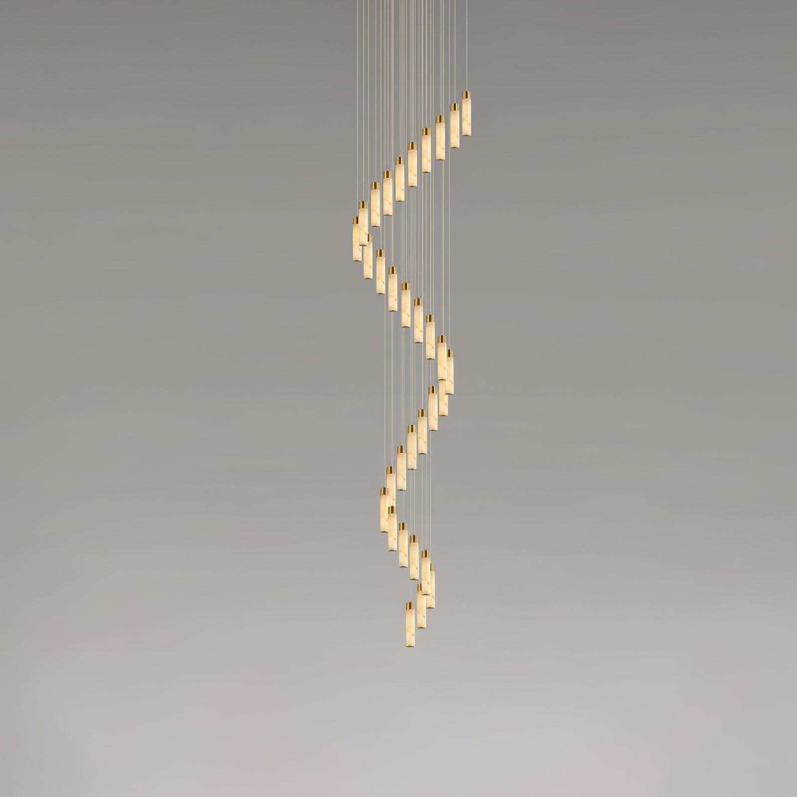 Aurelia Alabaster Chandelier Staircase - Letslighting