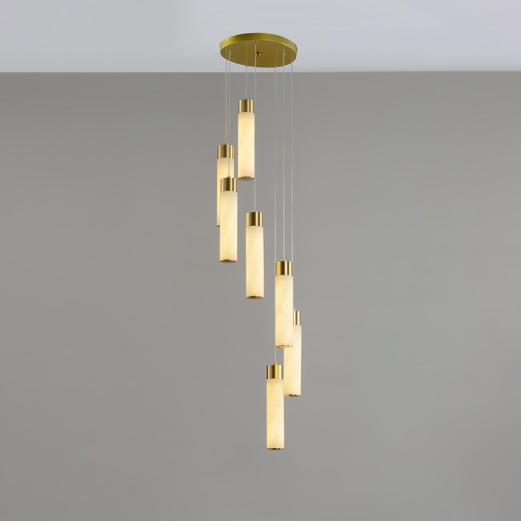 Aurelia Alabaster Chandelier Staircase - Letslighting