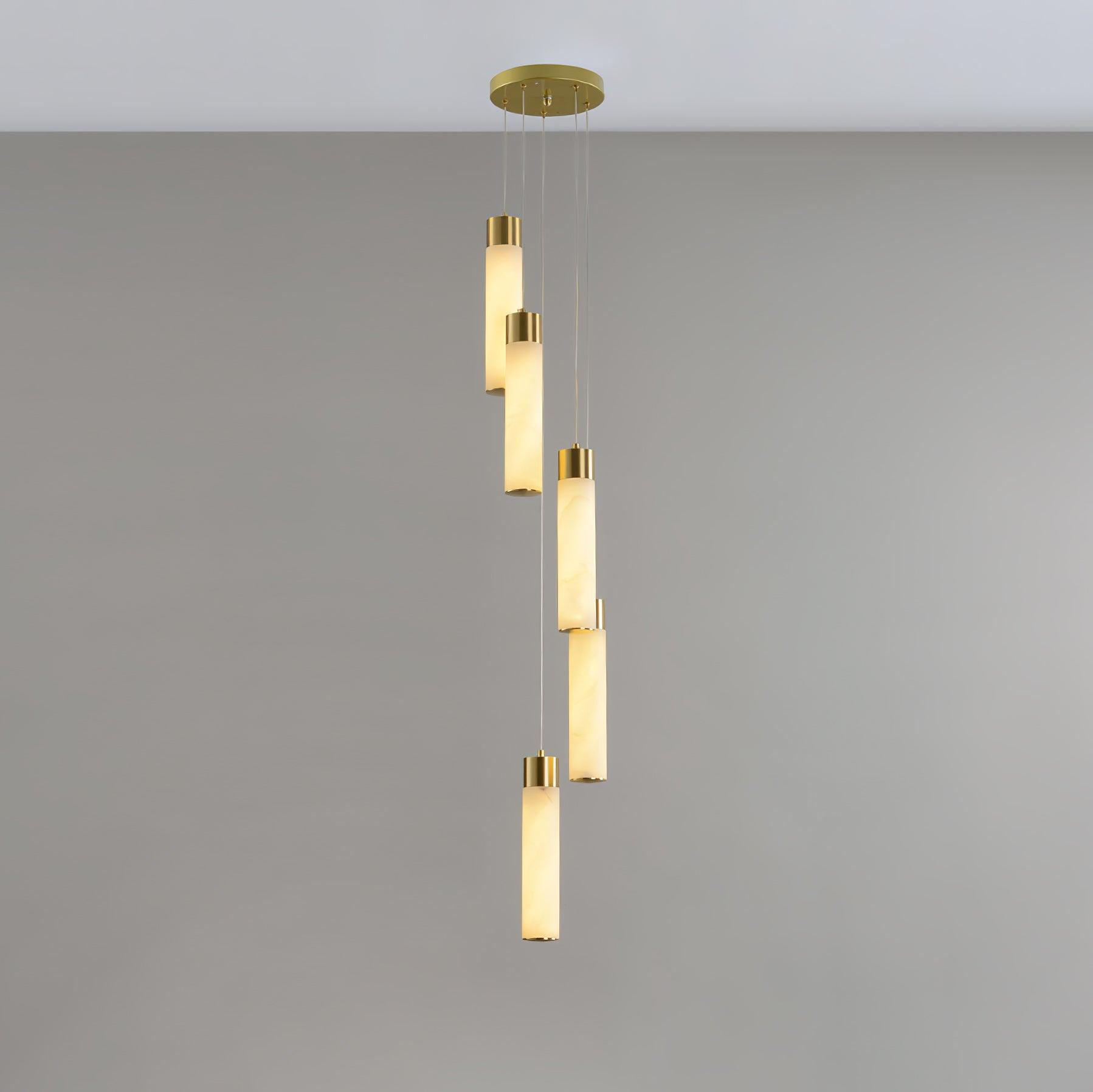 Aurelia Alabaster Chandelier Staircase - Letslighting