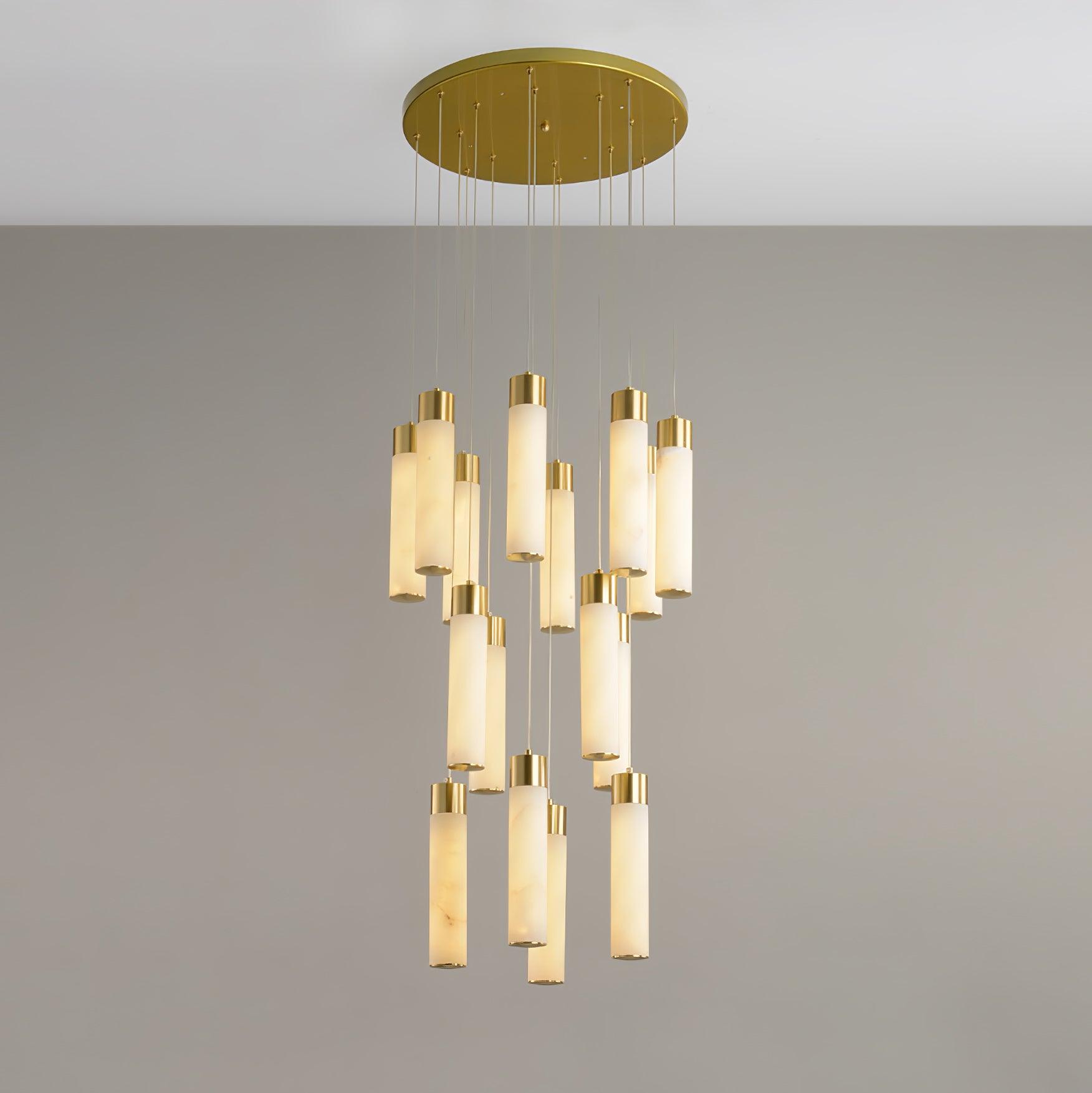 Aurelia Alabaster Chandelier Staircase - Letslighting