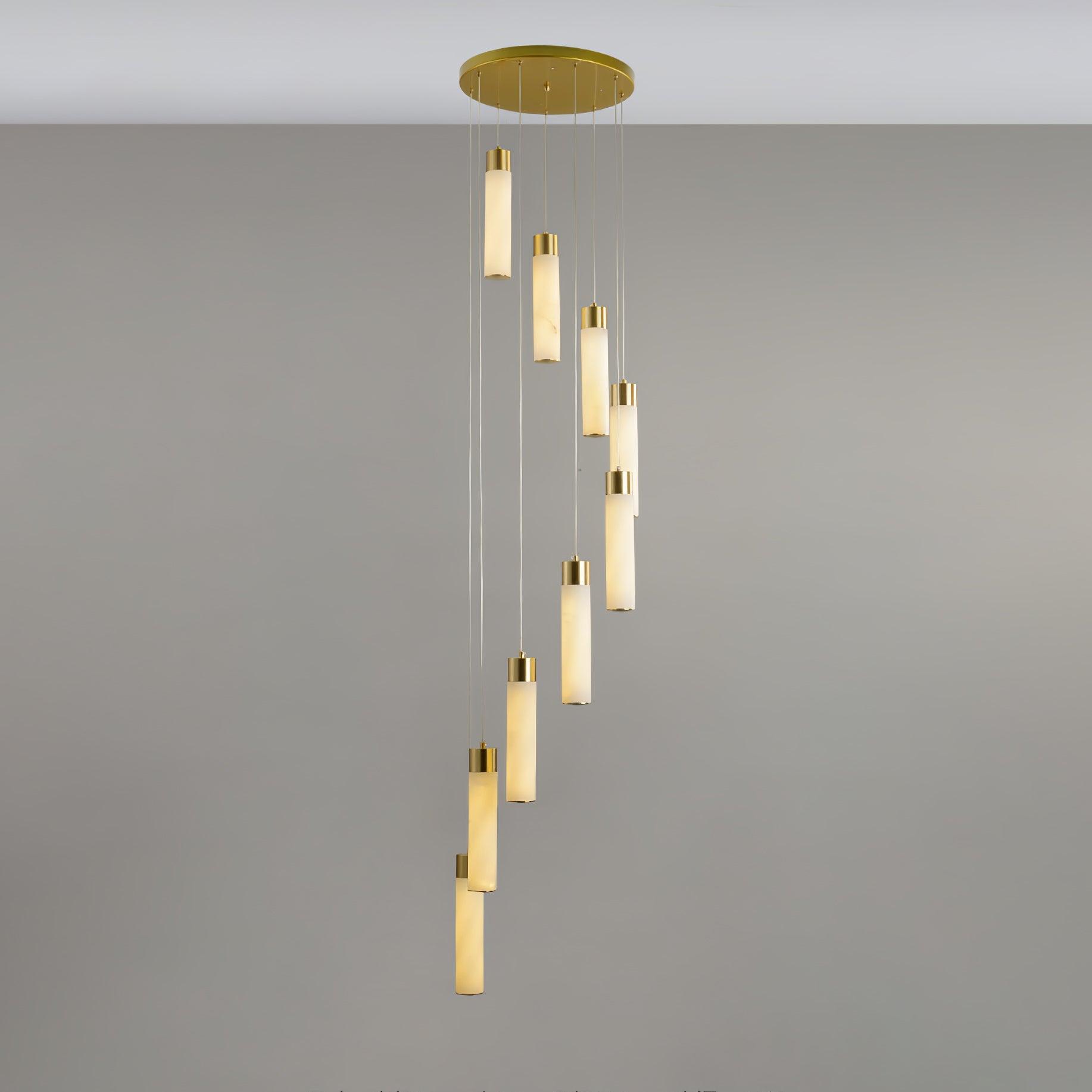 Aurelia Alabaster Chandelier Staircase - Letslighting