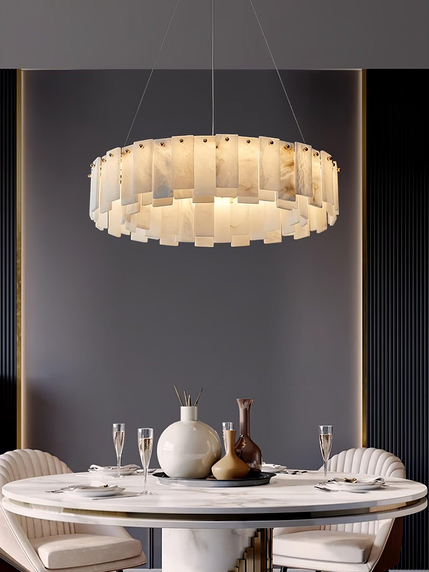 Vodore Alabaster Pendant Light Chandelier - Letslighting