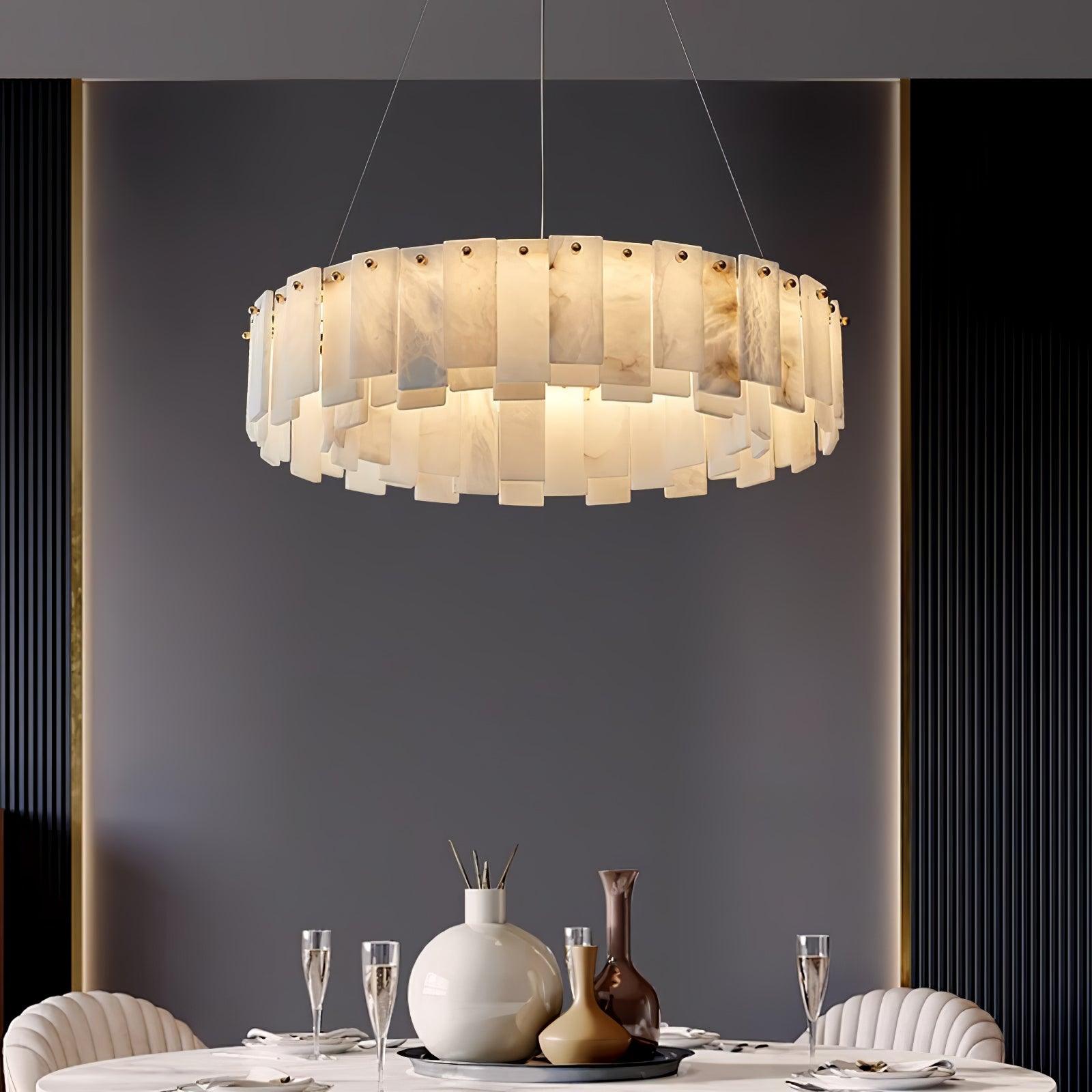 Vodore Alabaster Pendant Light Chandelier - Letslighting