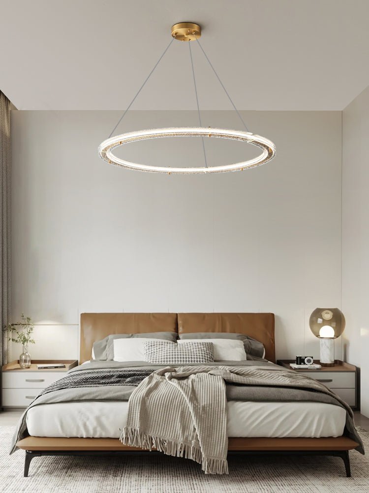 Lunara Dual-Ring Crystal Chandelier - Blowlighting