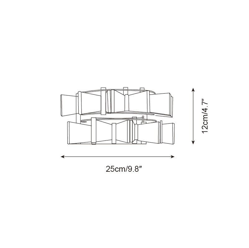 Celvara Wall Lamp Ribbed Glass Ribbon Accent - Letslighting
